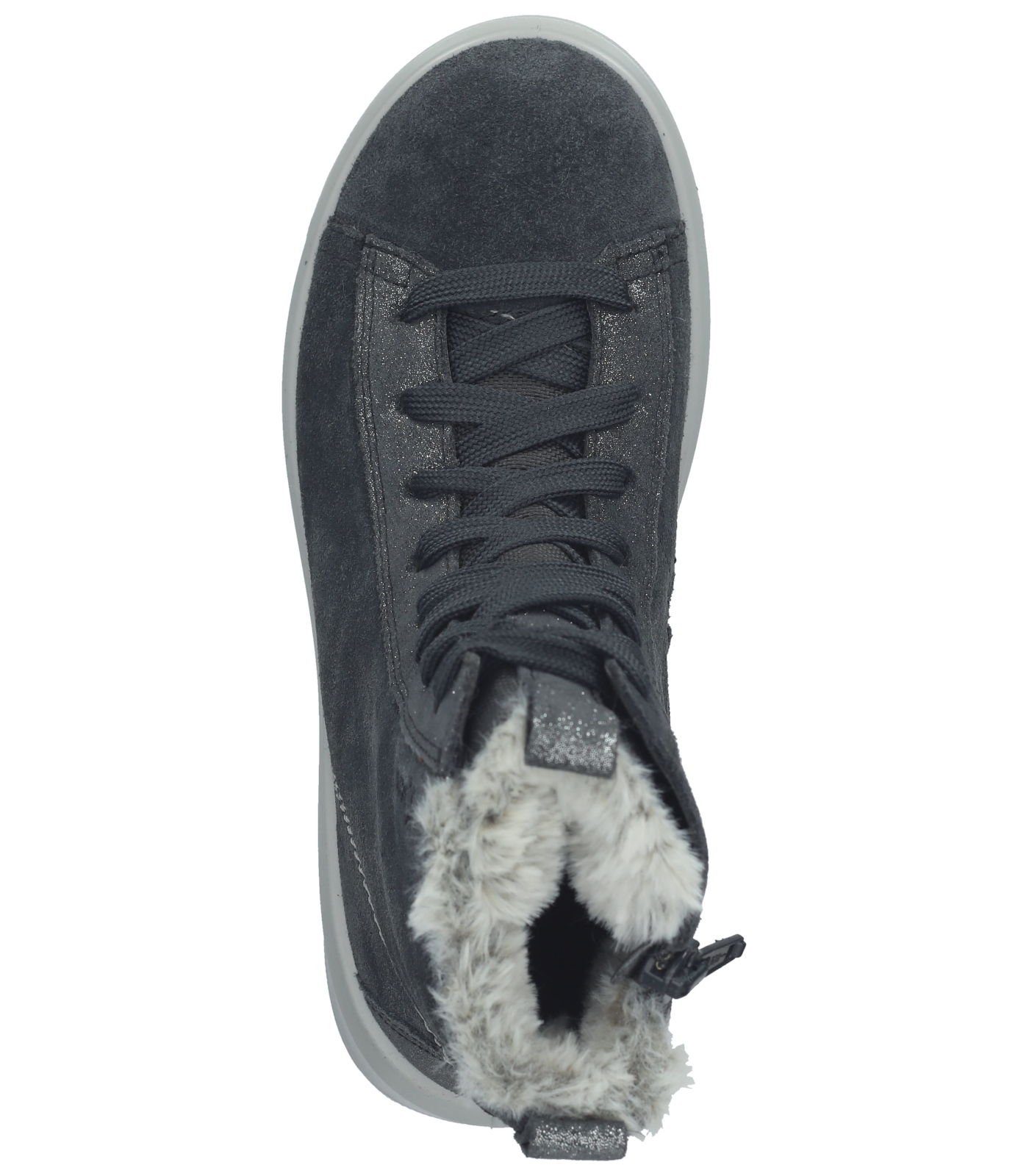Superfit Sneaker Leder/Textil Schnürstiefelette Grau