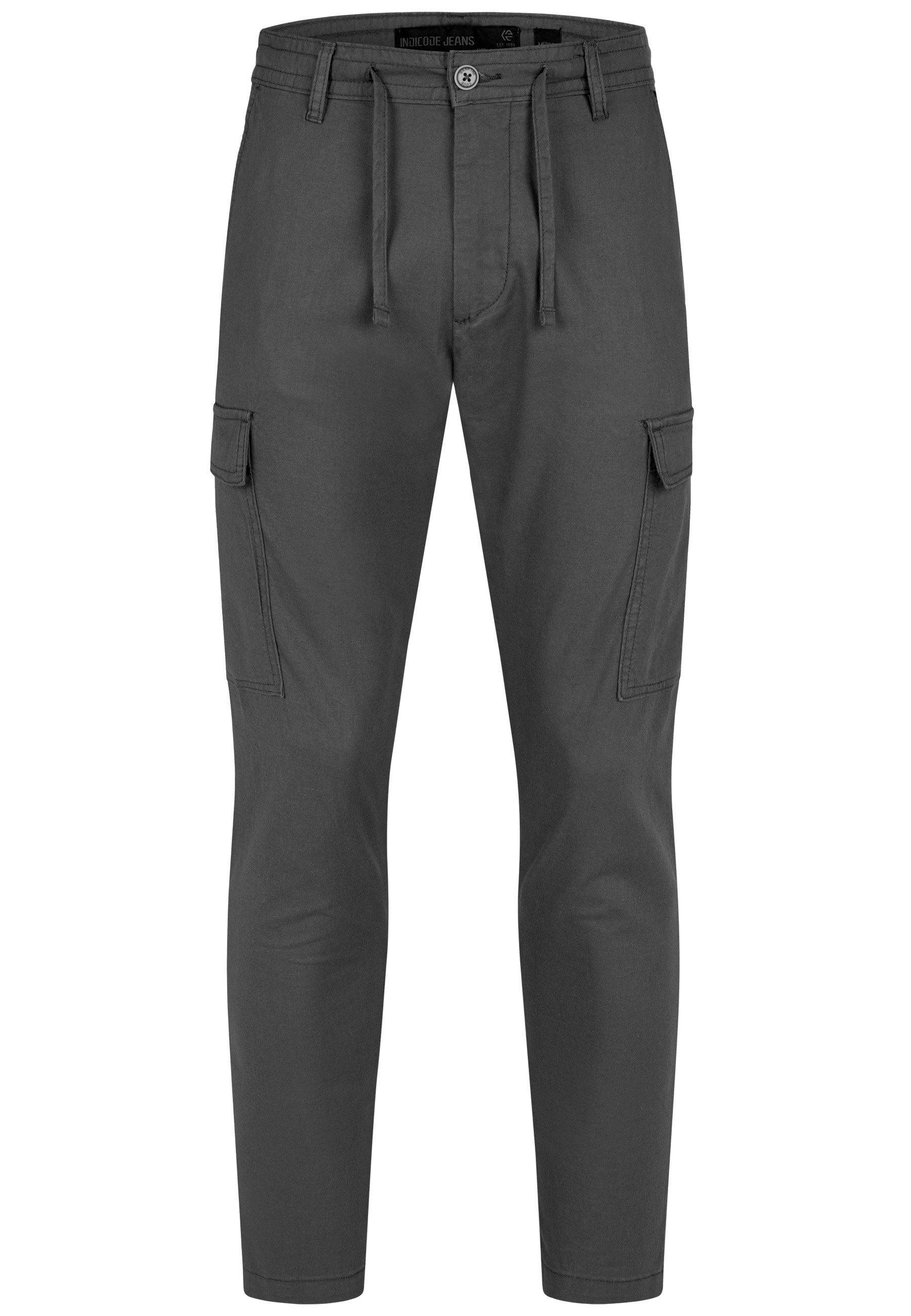 Indicode Leinenhose Herren Leonardo Sommerhose Leinen Herrenhose mit aufges günstig online kaufen