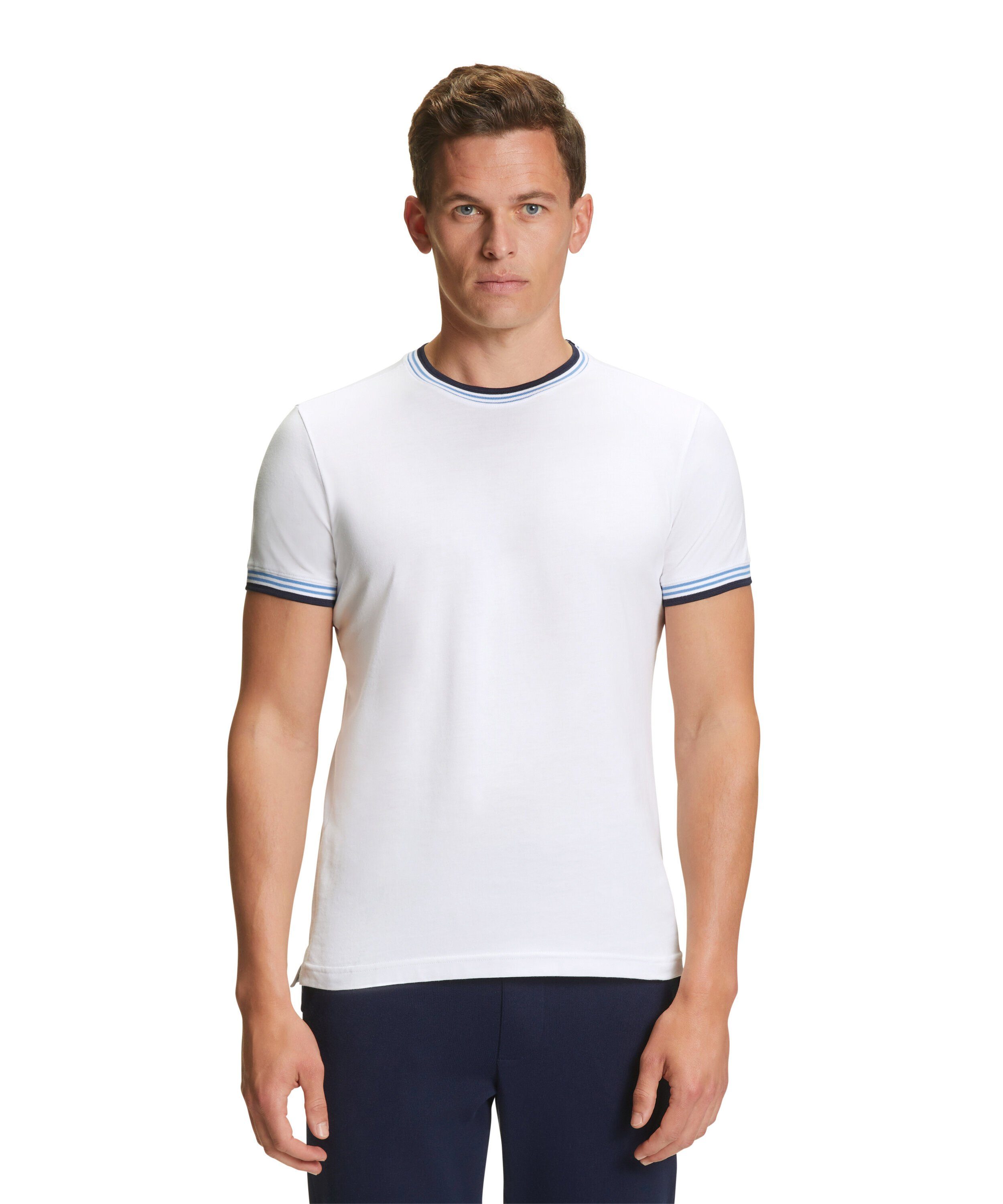 Pima-Baumwolle white FALKE T-Shirt (2000) aus (1-tlg) hochwertiger