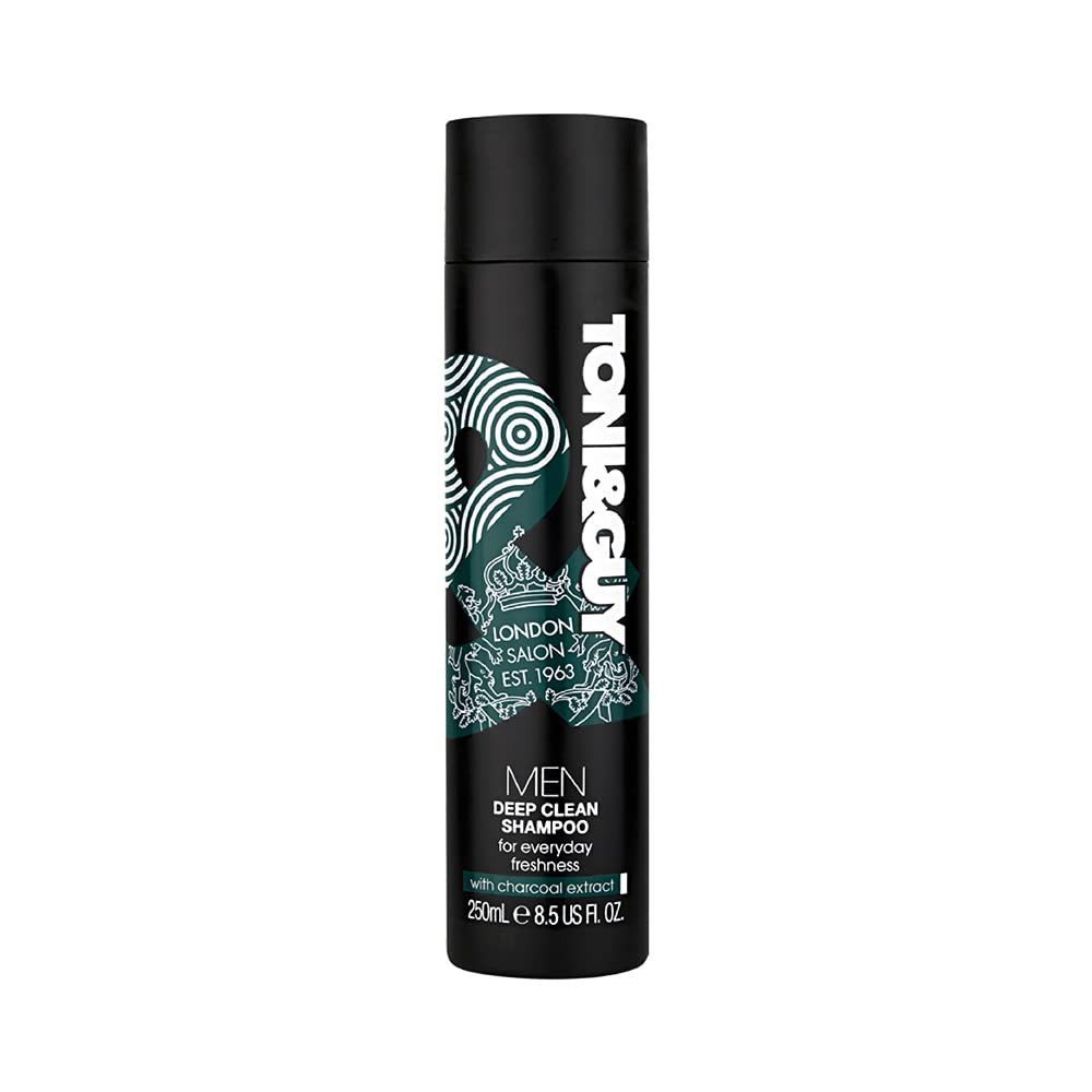 Toni&Guy Haarshampoo Toni&Guy Men Deep Clean Shampoo 250ml mit Aktivkohle Reinigt & Pflegt