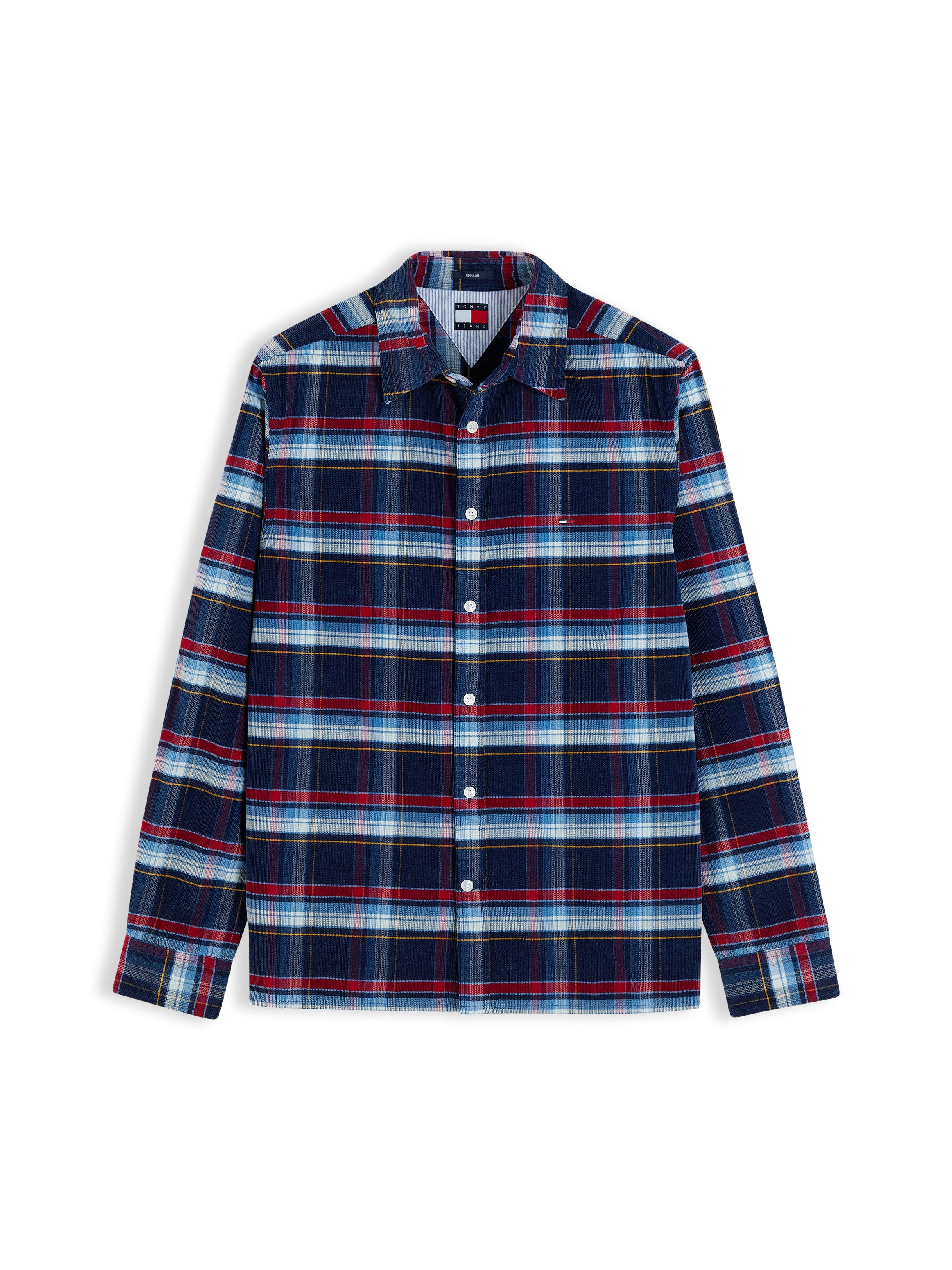 Tommy Jeans Langarmhemd REGULAR PATTERN CORDUROY Regular Fit, aus Dobby-Cord