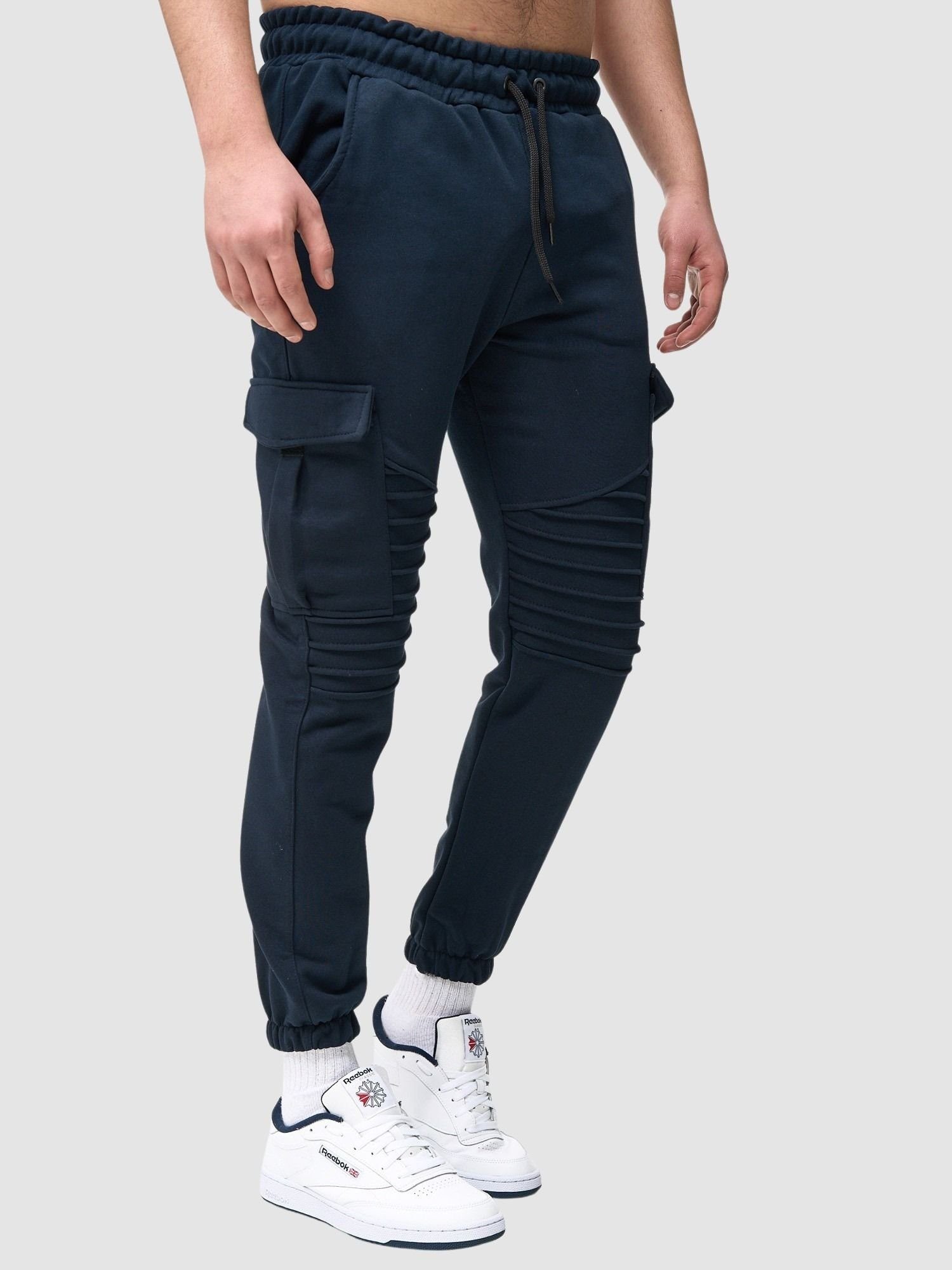 Männer Jogginghose Freizeit Herren Trainingshose Jogginghose Sweatpants, Sport hose Kayna Sweatpants Navy Fitness Cargo (Sporthose 1-tlg) Trainingshose Casual John