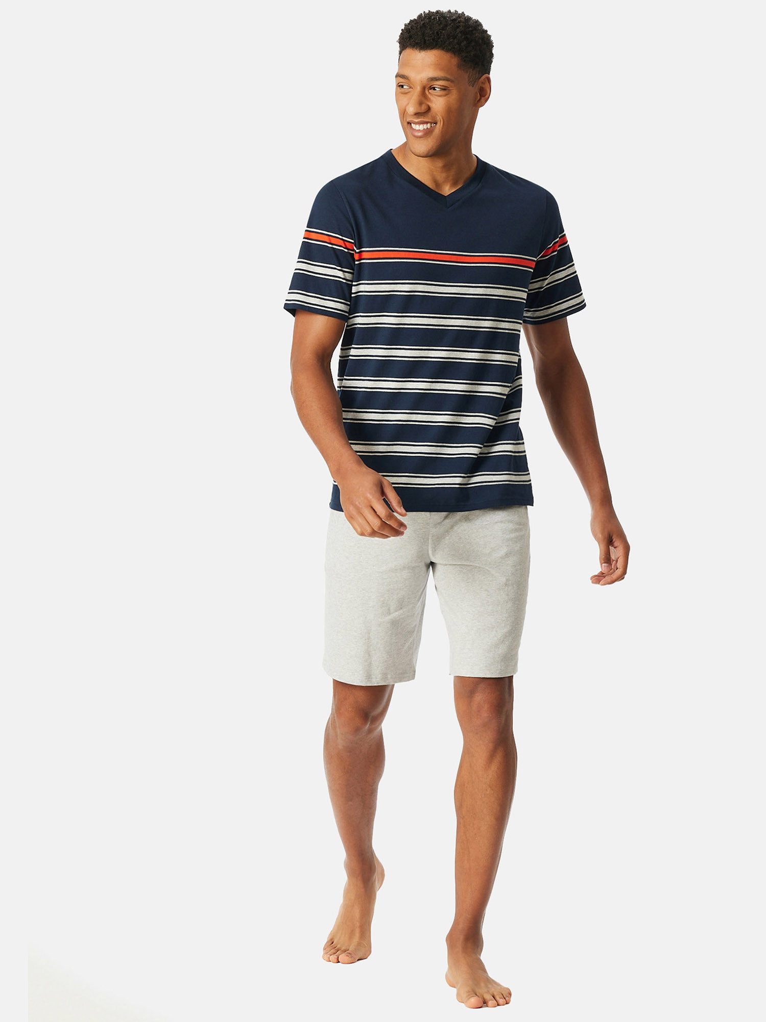 Schiesser Pyjama Casual Nightwear (2 tlg) schlafanzug schlafmode bequem günstig online kaufen