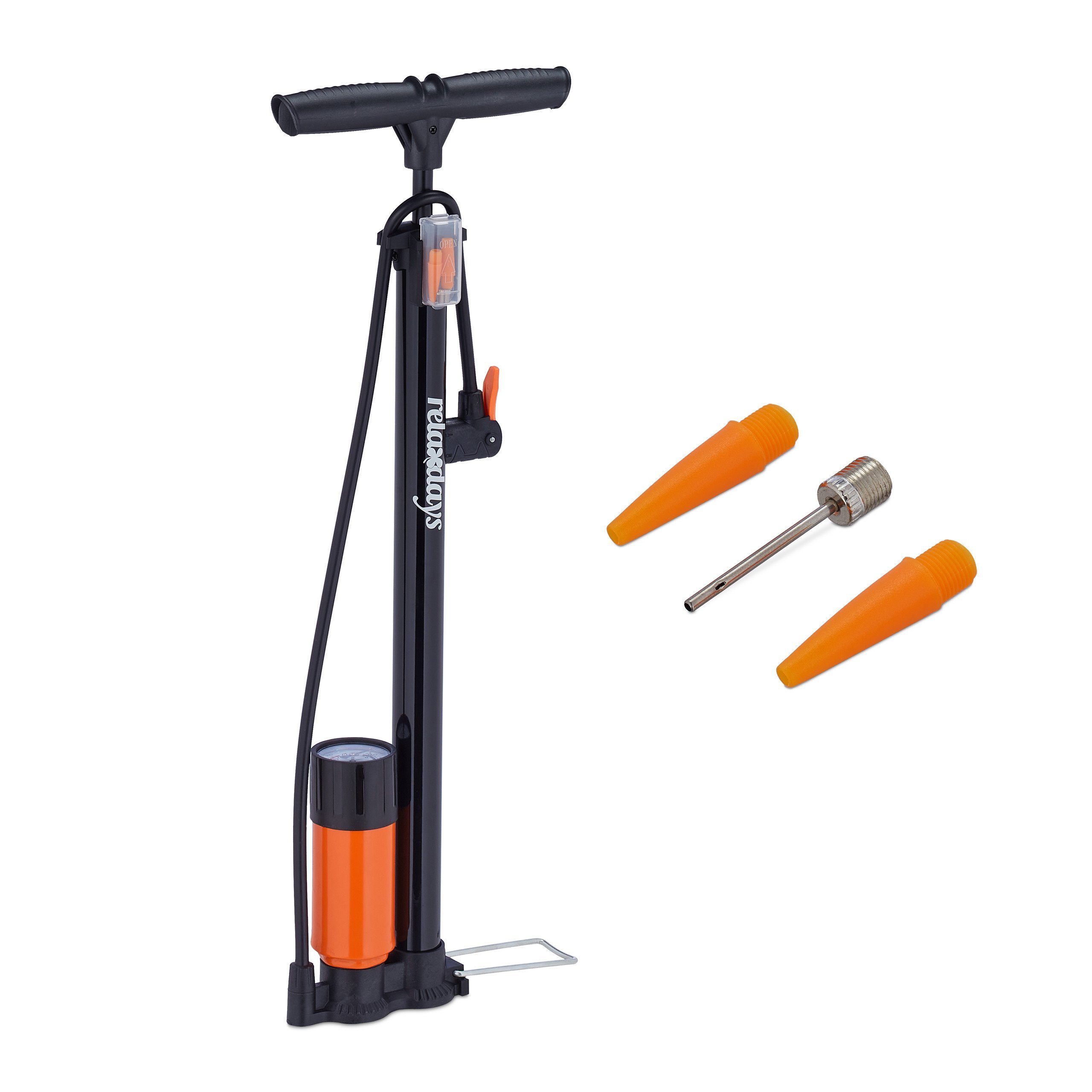 relaxdays Standpumpe mit Manomet