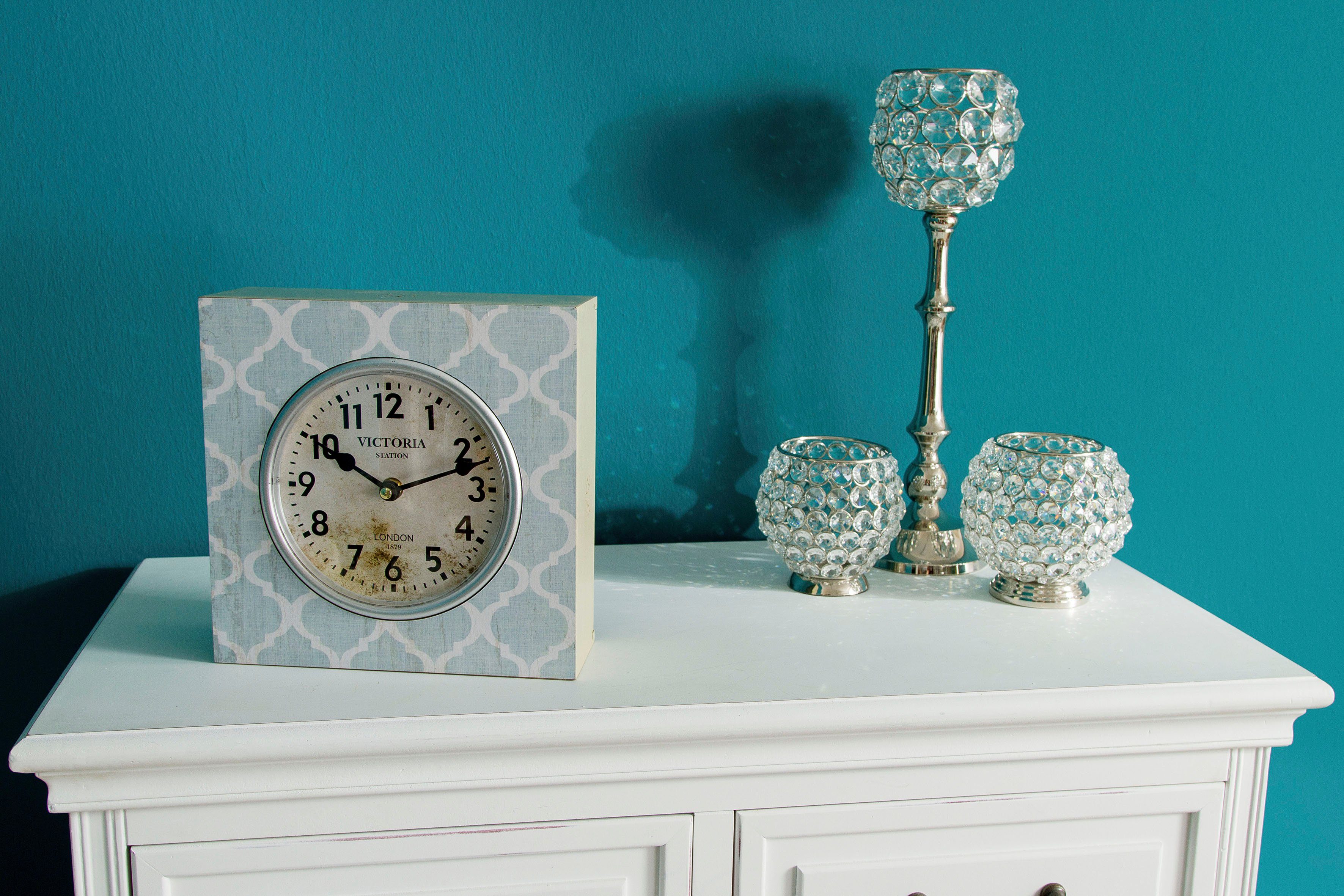 Myflair Möbel & Accessoires Wanduhr - Hellblau- (hellblau, Standuhr, eckig, günstig online kaufen