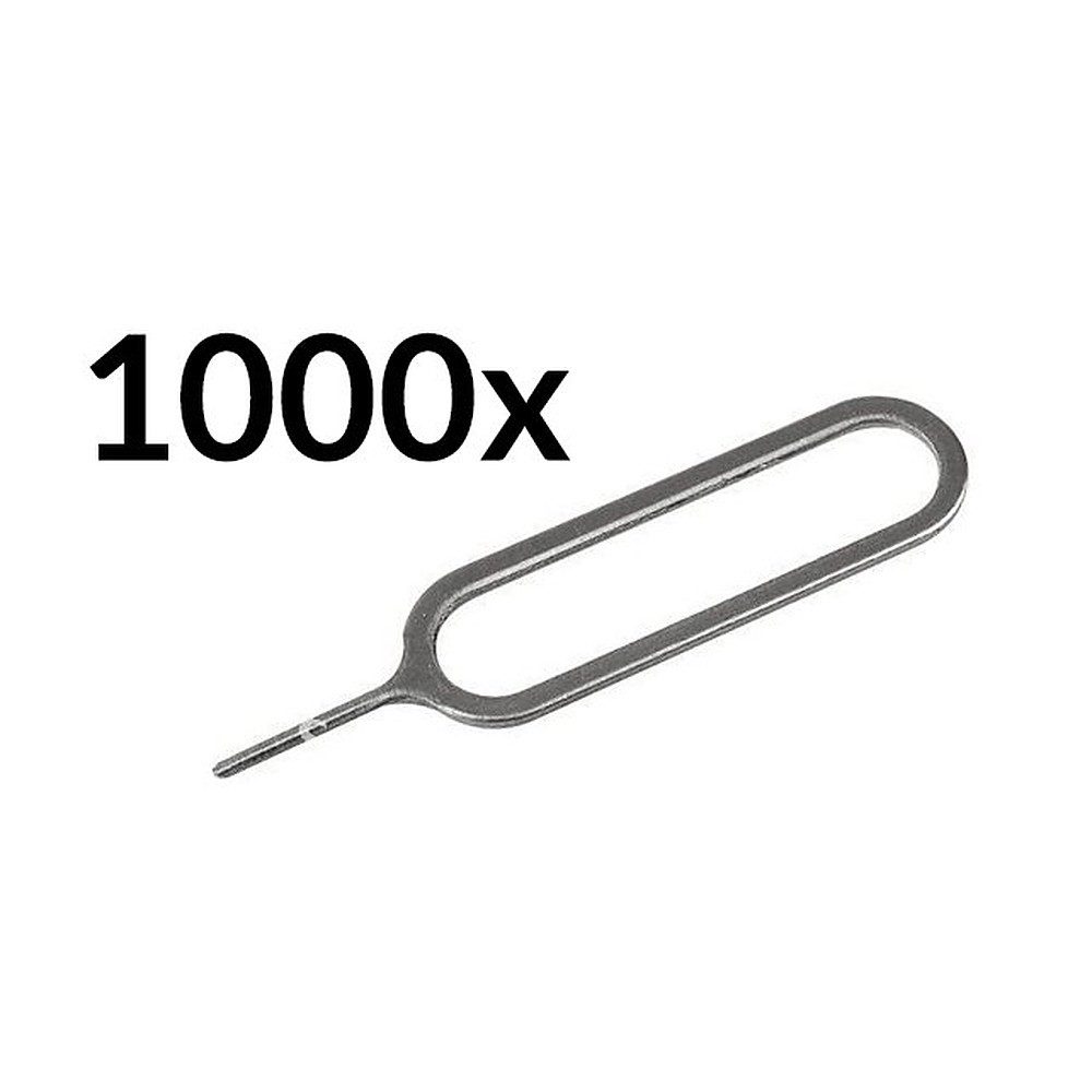 Hurtel Pinnnadel SIM-Kartennadel Auswurfwerkzeug Öffnungsstift, SIM-Karten-Öffner, Metall, 1000er-Set, universell