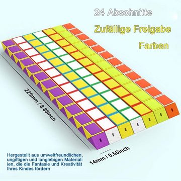 SOTOR Stapelspielzeug 24 Abschnitte Vielfalt Folding Magic Ruler Spielzeug Magic Snake, (Zufällige Farben (12 Stück)