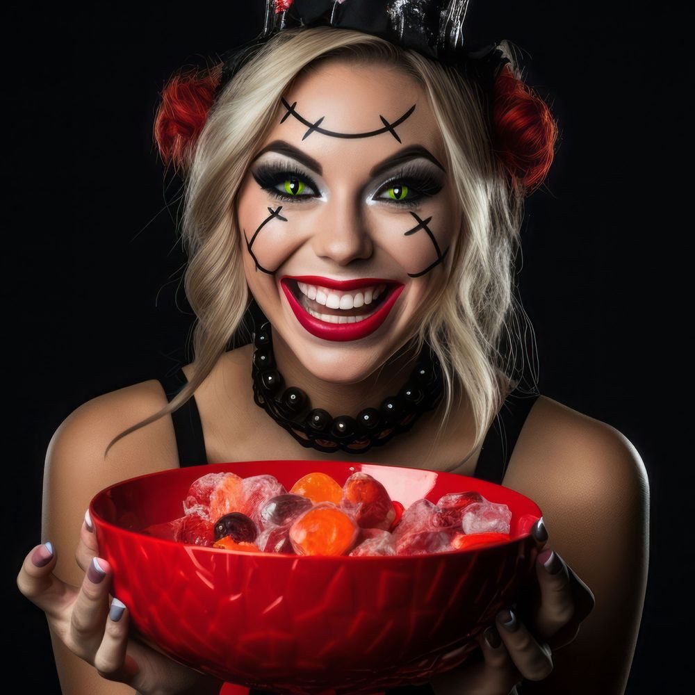 aricona Motivlinsen Karneval Kontaktlinsen Farbige Fasching Halloween Funlinsen Kostüm, ohne Stärke, 2 Stück