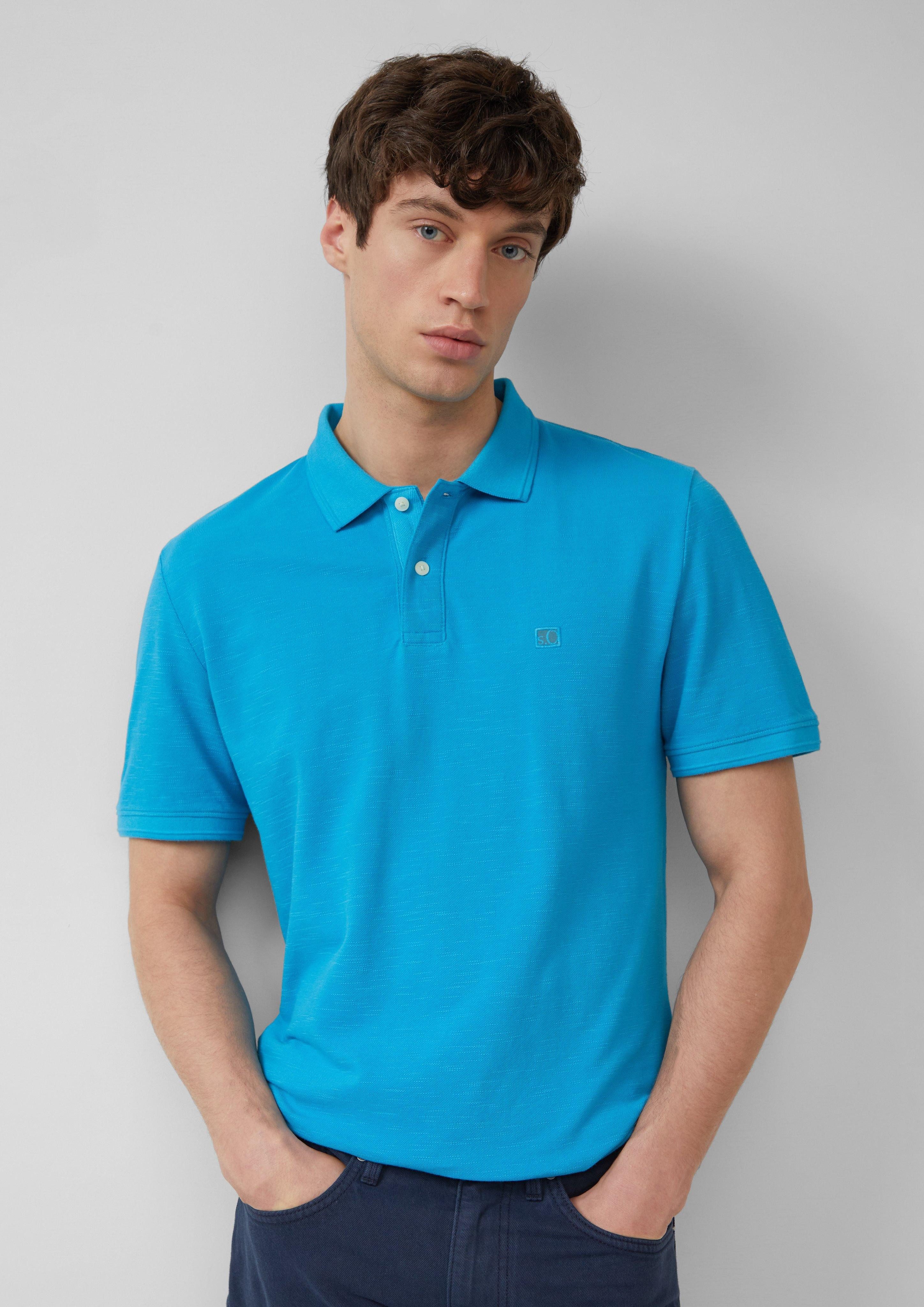 s.Oliver Kurzarmshirt Poloshirt mit kleinem Labelpatch günstig online kaufen