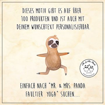 Mr. & Mrs. Panda Tragetasche Faultier Yoga - Transparent - Geschenk, Faultier Geschenk, Faultier D (1-tlg), Modisches Design