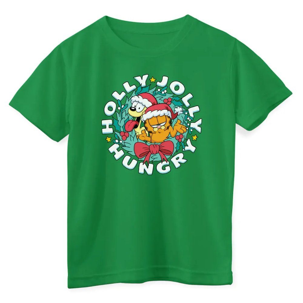Garfield T-Shirt Holly Jolly Hungry Kids Tee