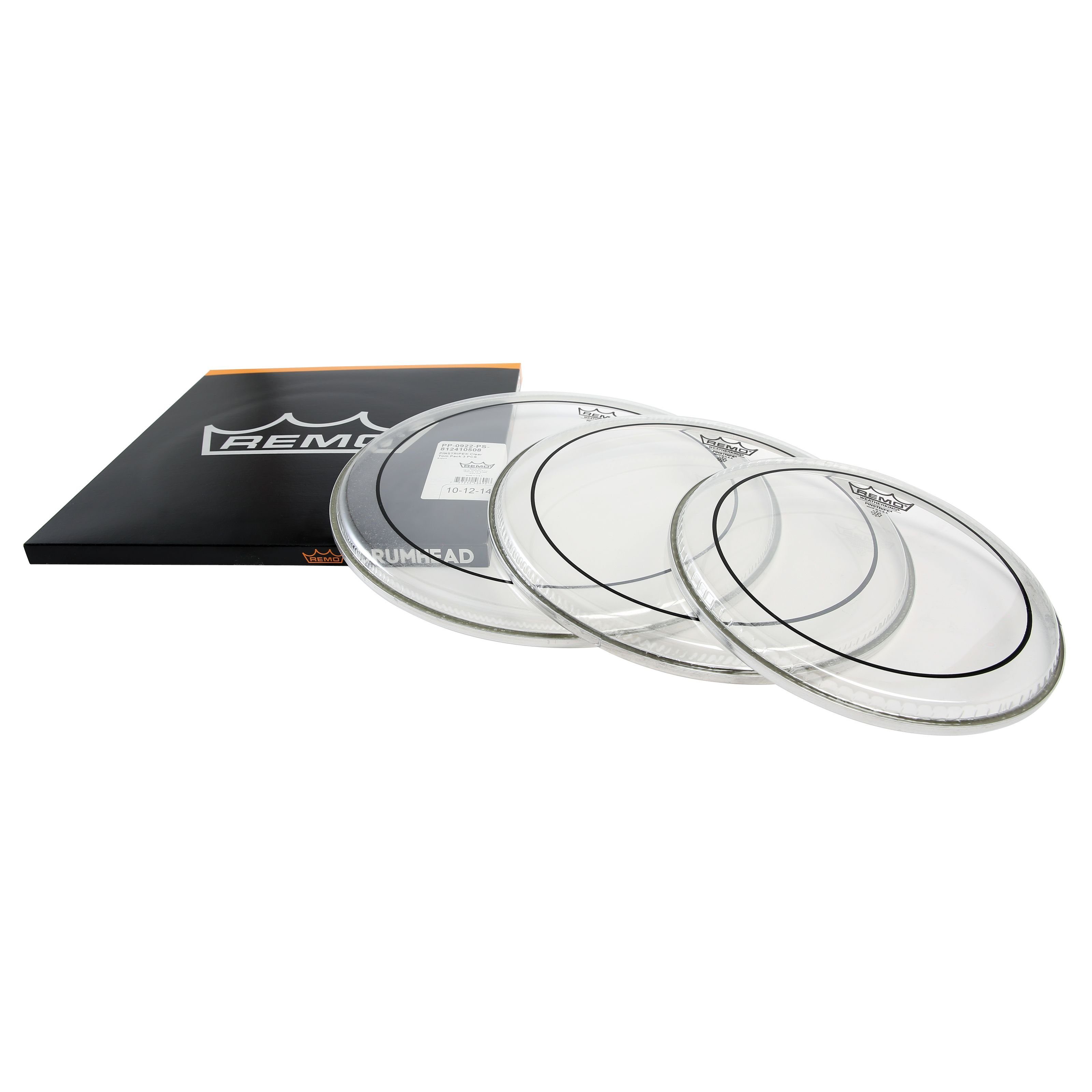 Remo Schlagzeug,FellSet Pinstripe clear Rock: 10"12"16", Felle, Fell Sets, FellSet Pinstripe, clear, Rock: 10",12",16" - Schalgzeugfellset