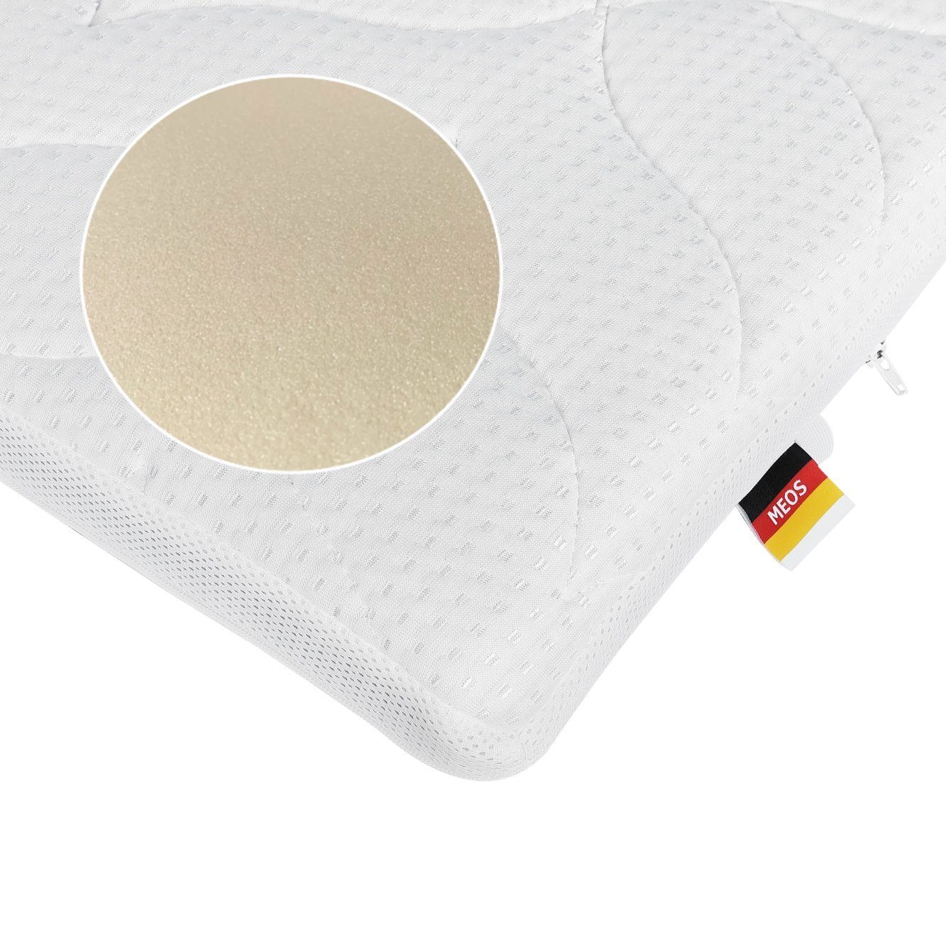 Meos, Цилиндр Visco Цилиндр für Matratzen, Boxspringbetten & Schlafsofas, 6 cm hoch, Viscoschaum, Viscoschaum, Made in Germany, Druckentlastend, Memory Effekt