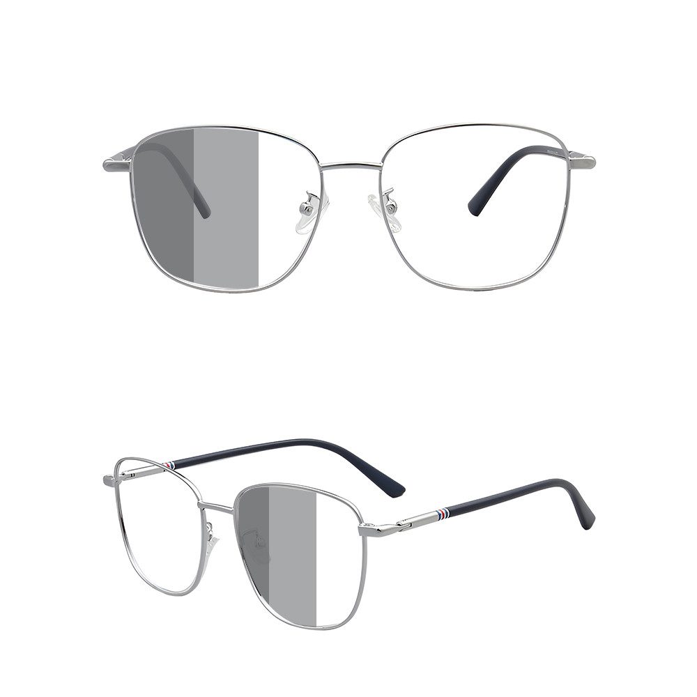 PACIEA Brille Damen Herren Selbsttönend Ohne Sehstärke Metall UV Schutz