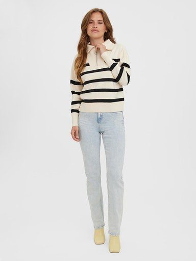 Vero Moda Troyer VMSABA STRIPE LS HIGHNECK BLOUSE GA NOOS