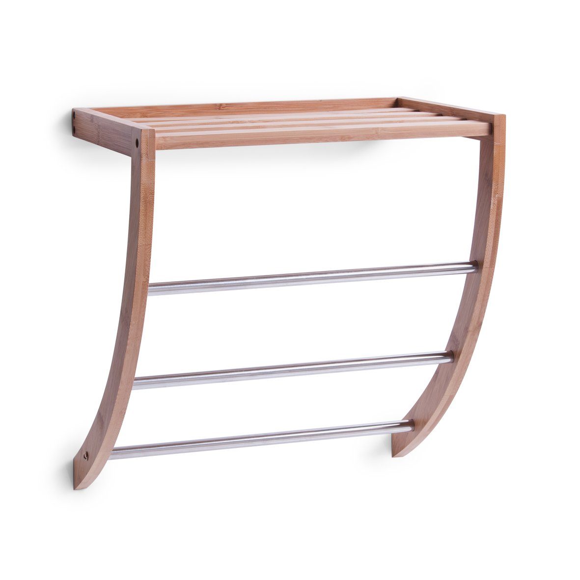 Zeller Present Ablageregal Handtuchregal, Bambus/Metall verchromt günstig online kaufen