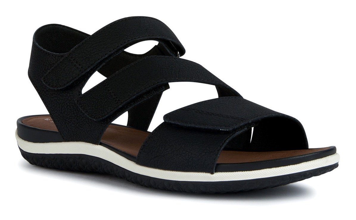 Geox D SANDAL VEGA Sandale mit Klettverschlüssen schwarz