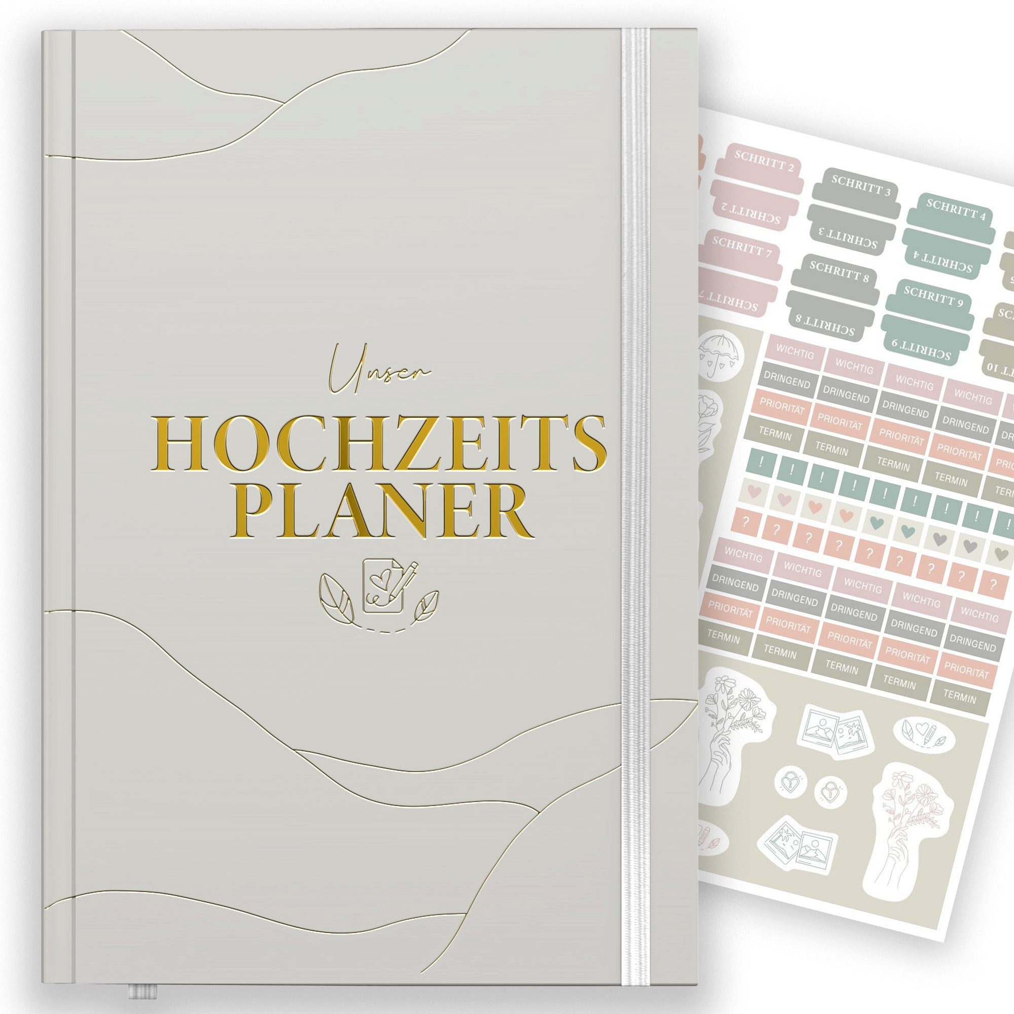 LEAF & GOLD Tagebuch LEAF & GOLD Hochzeitsplaner – Stilvoller Begleiter zur Traumhochzeit