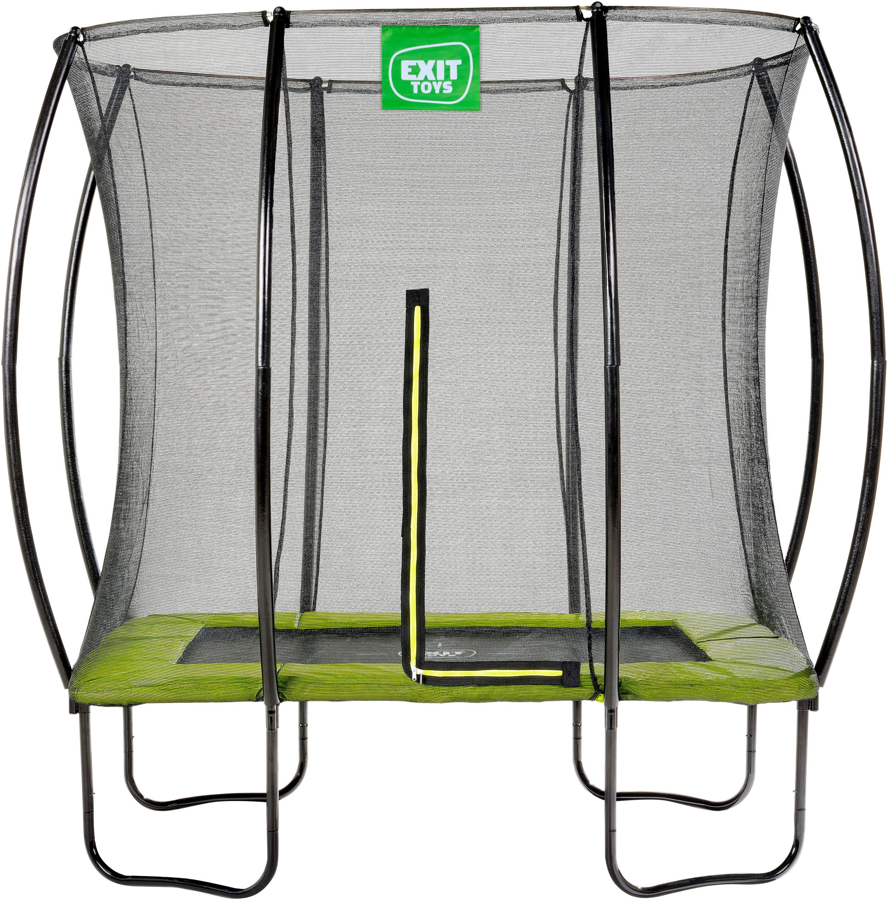 EXIT Gartentrampolin Silhouette, grün, mit Sicherheitsnetz