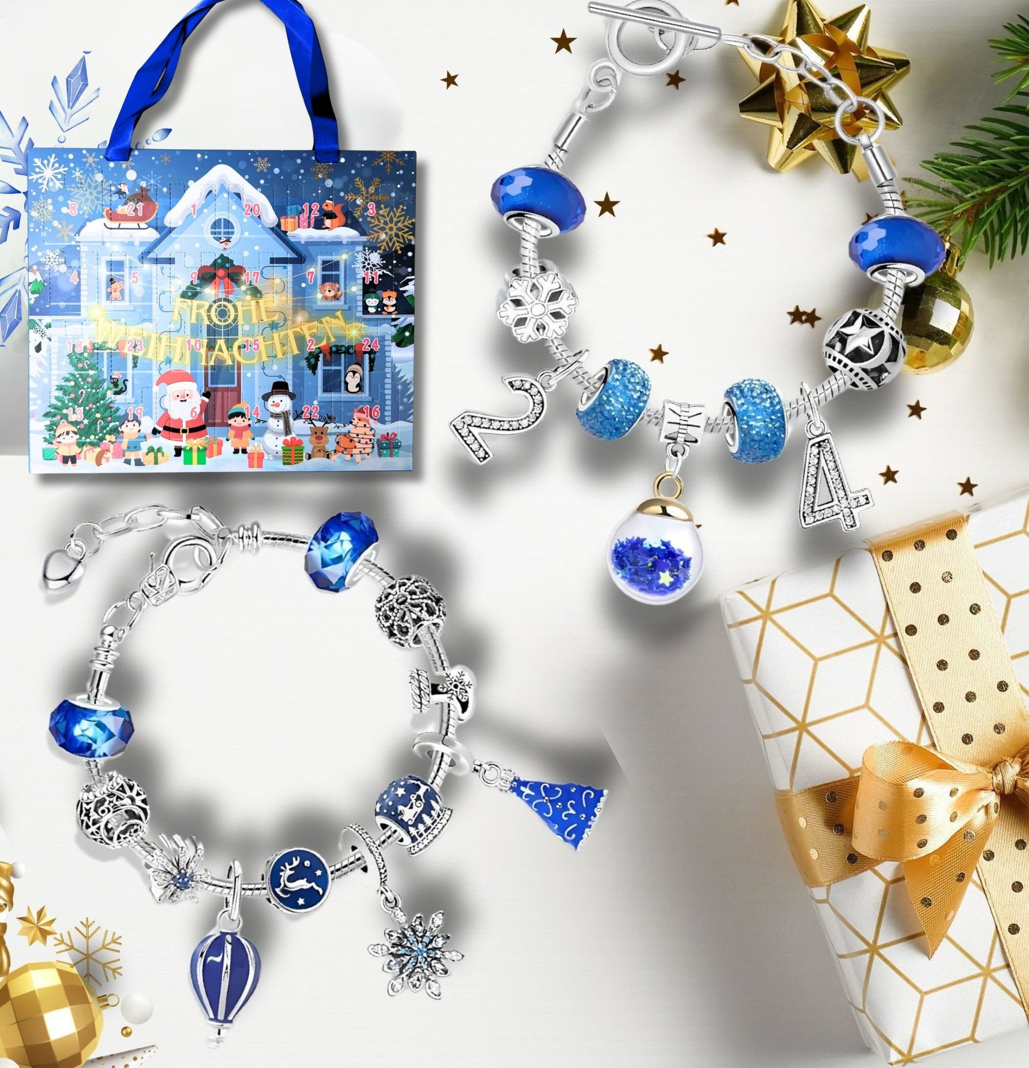 Lucadeau DIY-Adventskalender Adventskalender 2026 Mädchen – 24 Türchen Schmuck zum Selbermachen (Geschenkset), Weihnachtskalender Kinder ab 5 zum Basteln, 22 Ch – Bild 5 von 5