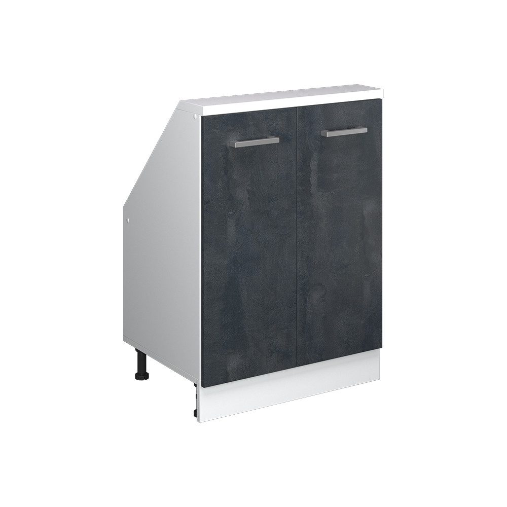 Vicco Unterschrank R-Line, Schwarz Beton/Weiß, 60 günstig online kaufen