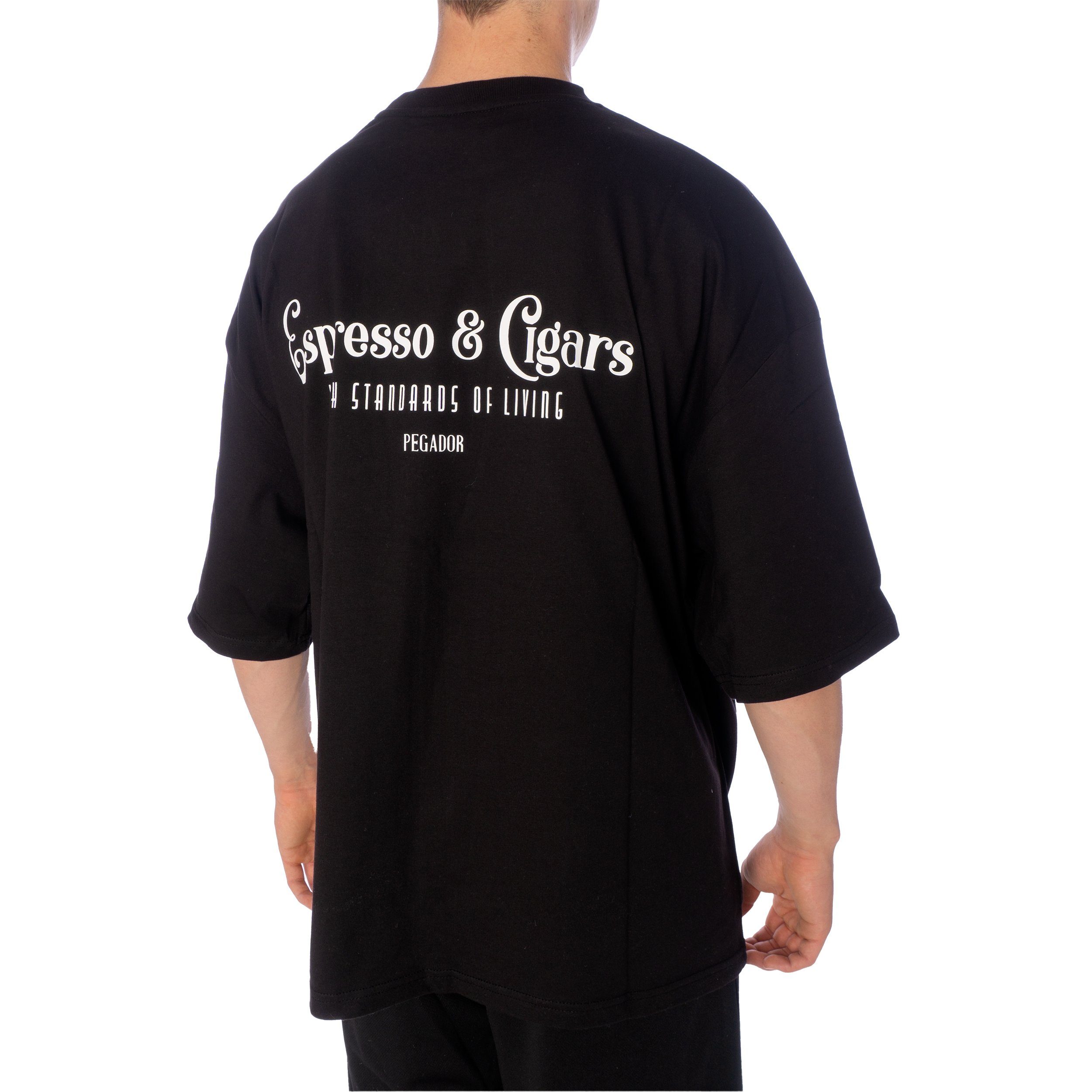 Pegador Racoon Herren Pegador T-Shirt T-Shirt schwarz Shirt (1-tlg) Boxy