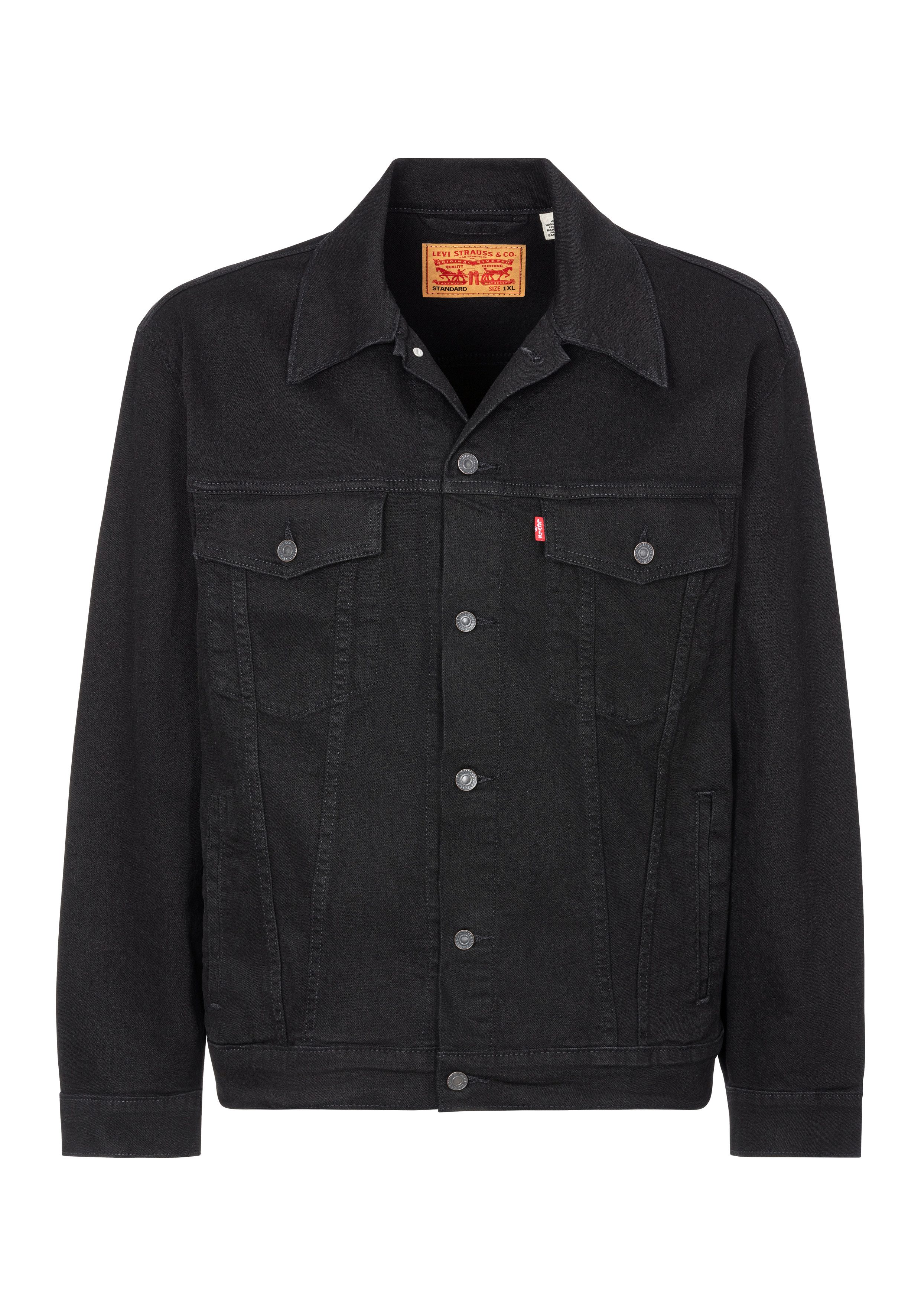 Levi's® Plus Jeansjacke BIG TRUCKER mit Knopfleiste und Brusttaschen