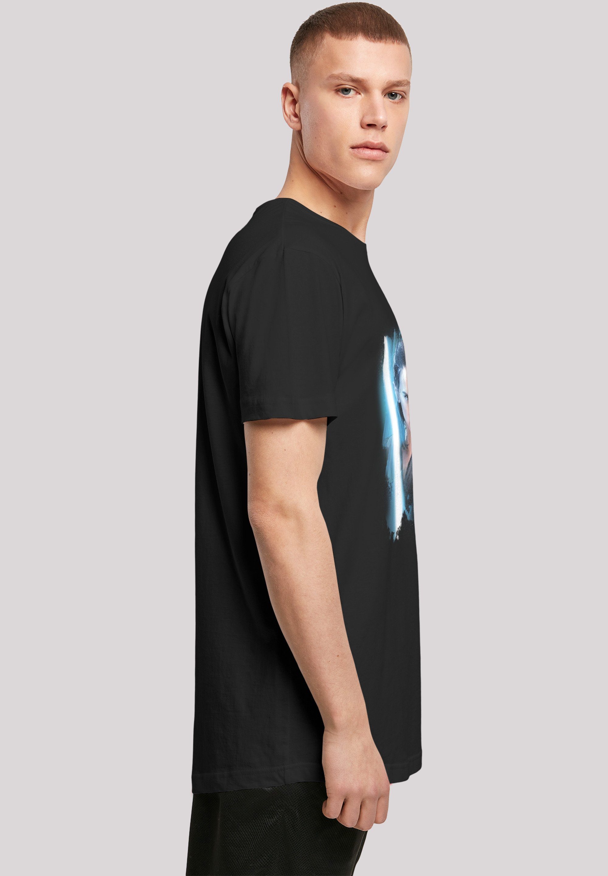 'Star schwarz Last Jedi T-Shirt Rey Print Brushed' Wars F4NT4STIC