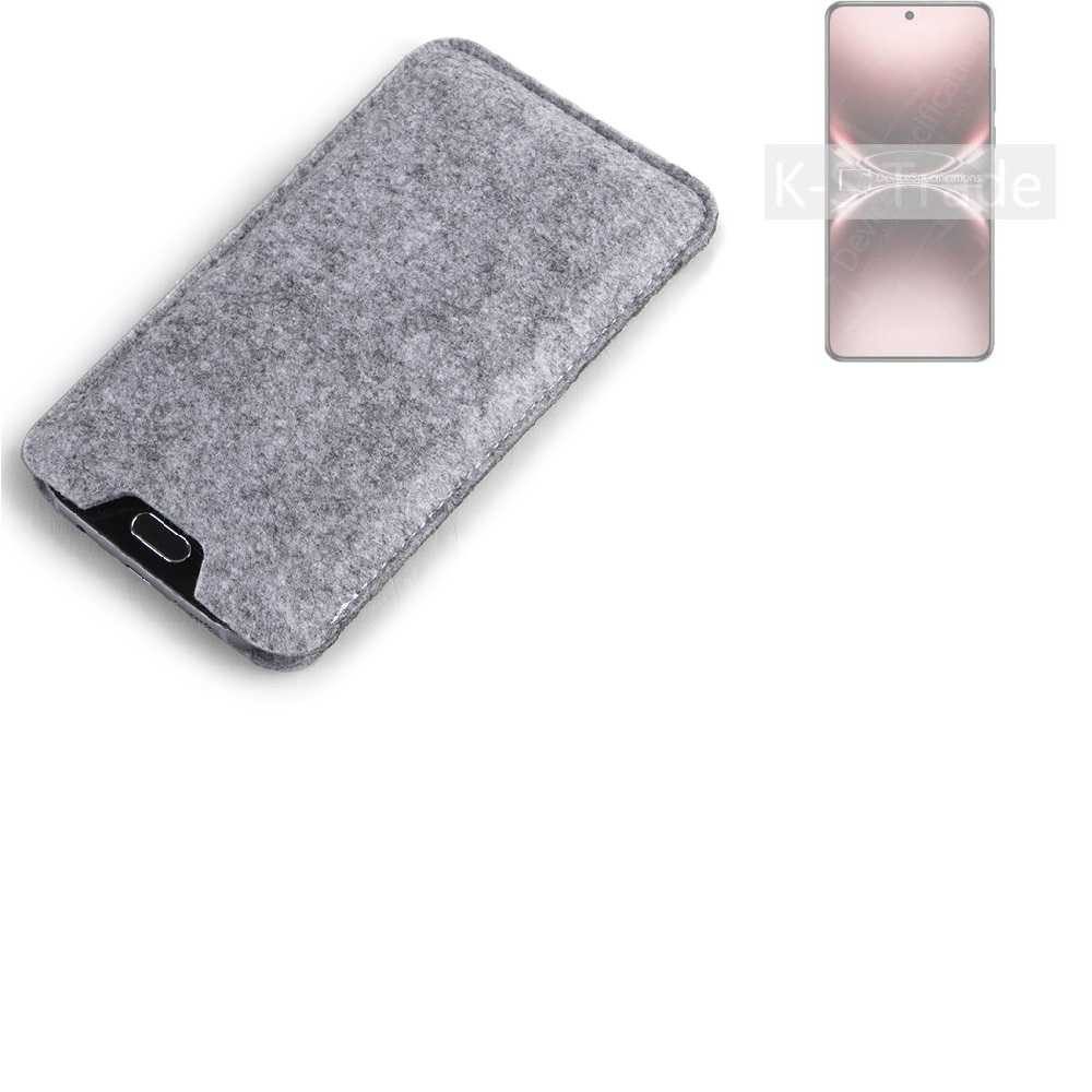 K-S-Trade Handyhülle für Vivo X200 Ultra, Filz Handyhülle Schutzhülle Filztasche Filz Tasche Case Sleeve