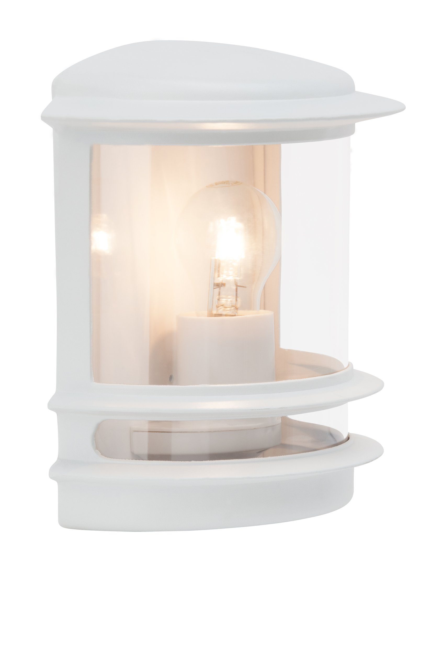 Lightbox Außen-Wandleuchte, ohne Leuchtmittel, Außen Wandlampe, 24 x 24 cm, E27, max. 60 W, IP44, weiß