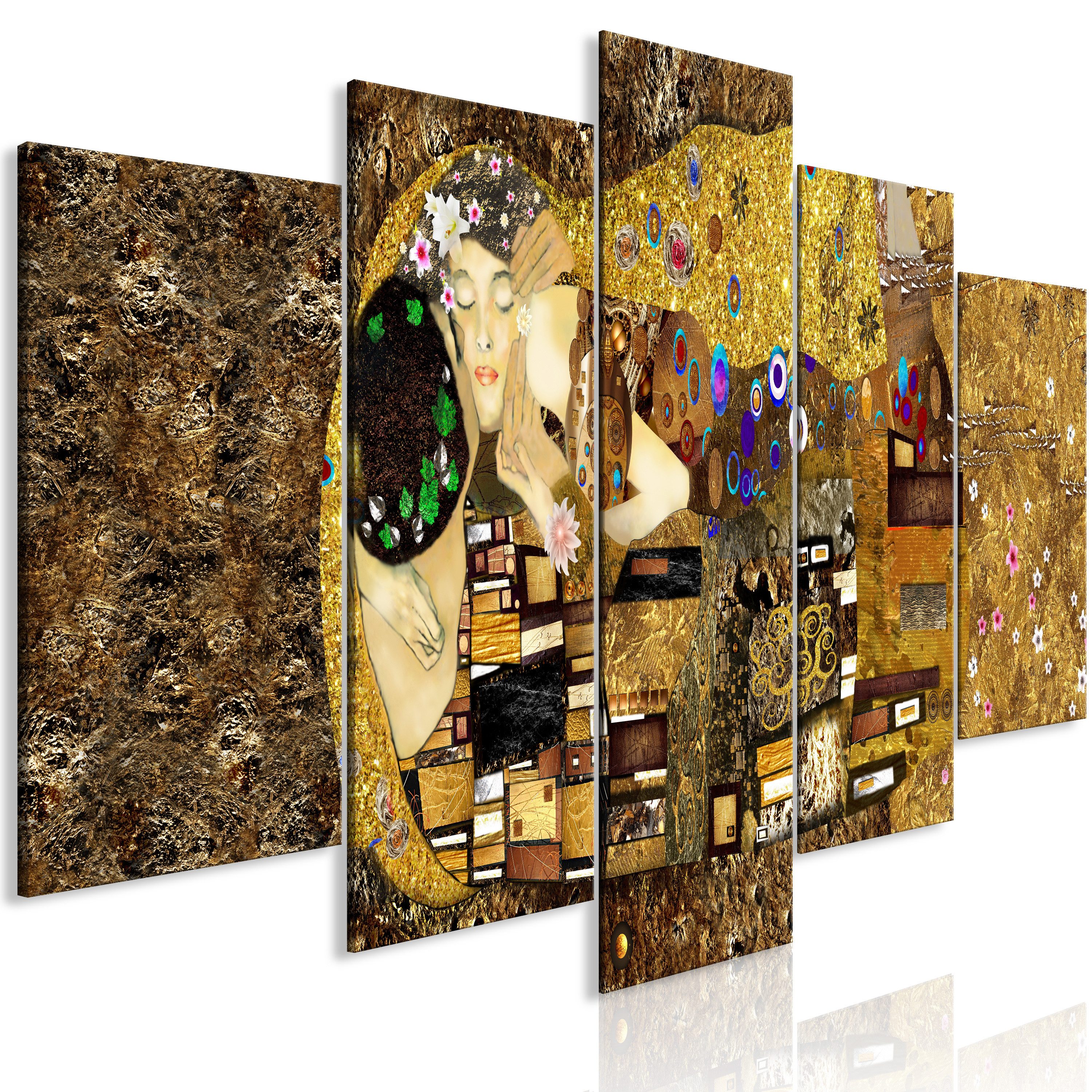 Artgeist Wandbild Cheek Kiss (5 Parts) Wide