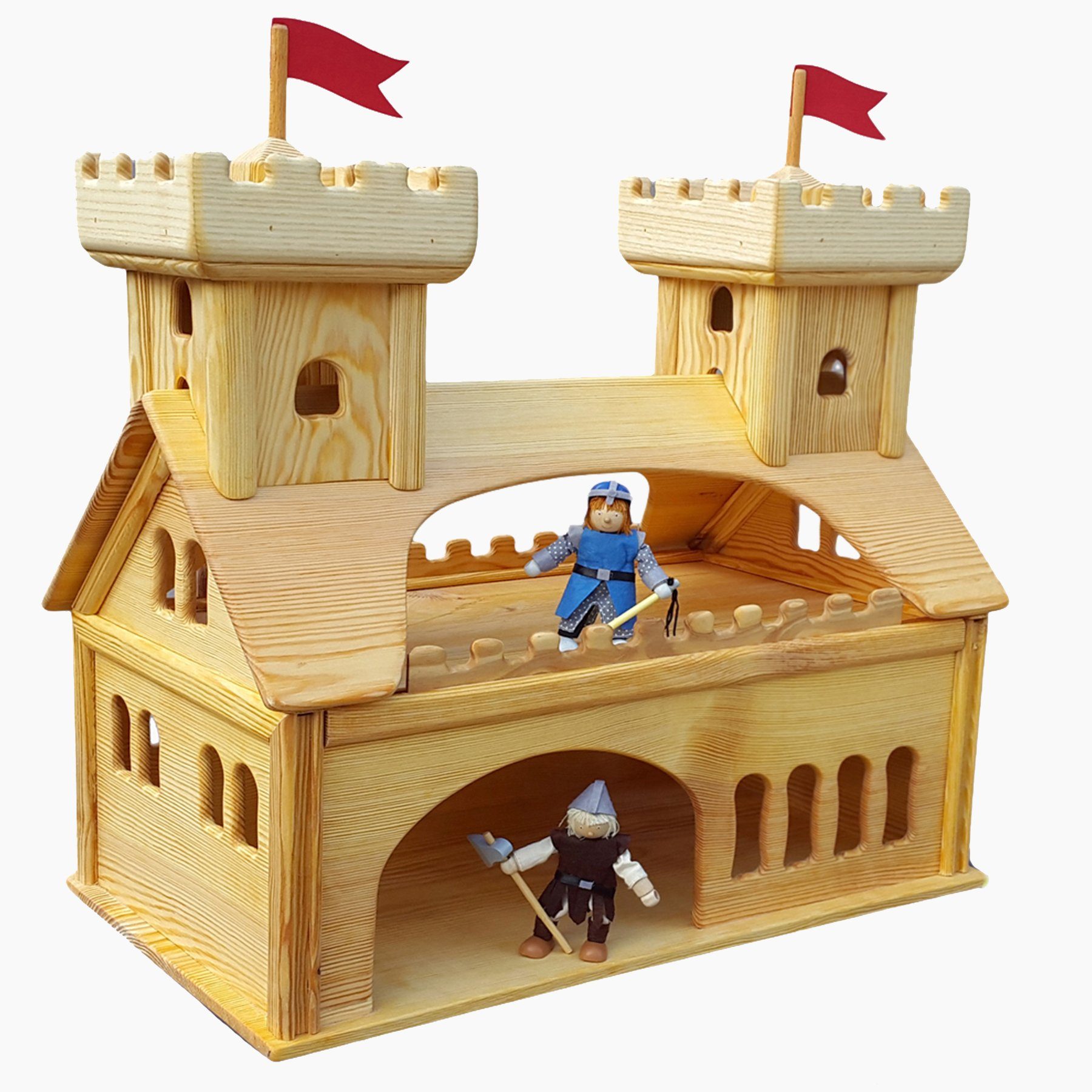 Madera Іграшкиe Spiel-Gebäude Burghaus mit Turm (set packung, 1-tlg., packung), Made in Germany