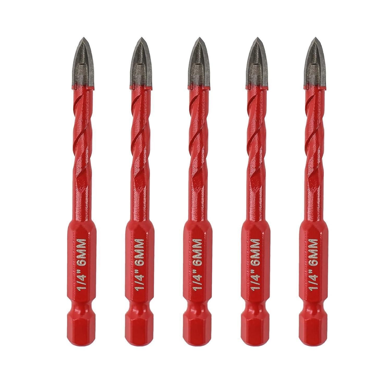 LuxusKollektion Fliesenbohrer Fliesenbohrer Hartmetall 6mm 5 6mm*5 Schnellwechsel-Sechskantschaft