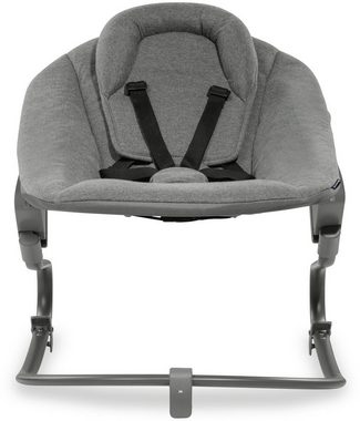 Hauck Babywippe Alpha Bouncer Premium, Dark Grey, für Neugeborene mit Wippgestell, für Hochstuhl Alpha+ und Beta+