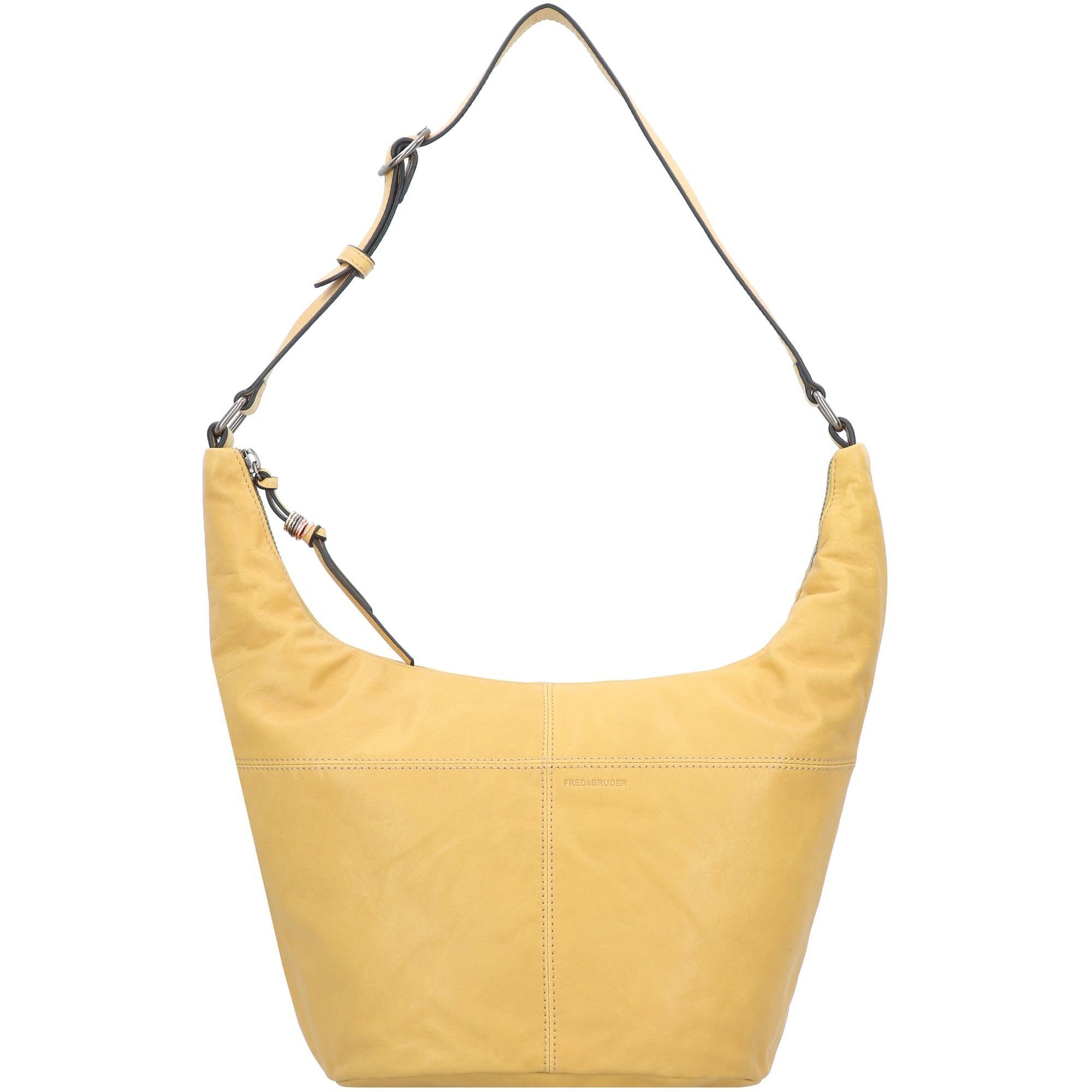 FREDsBRUDER Schultertasche Gena, Leder yellow sunny