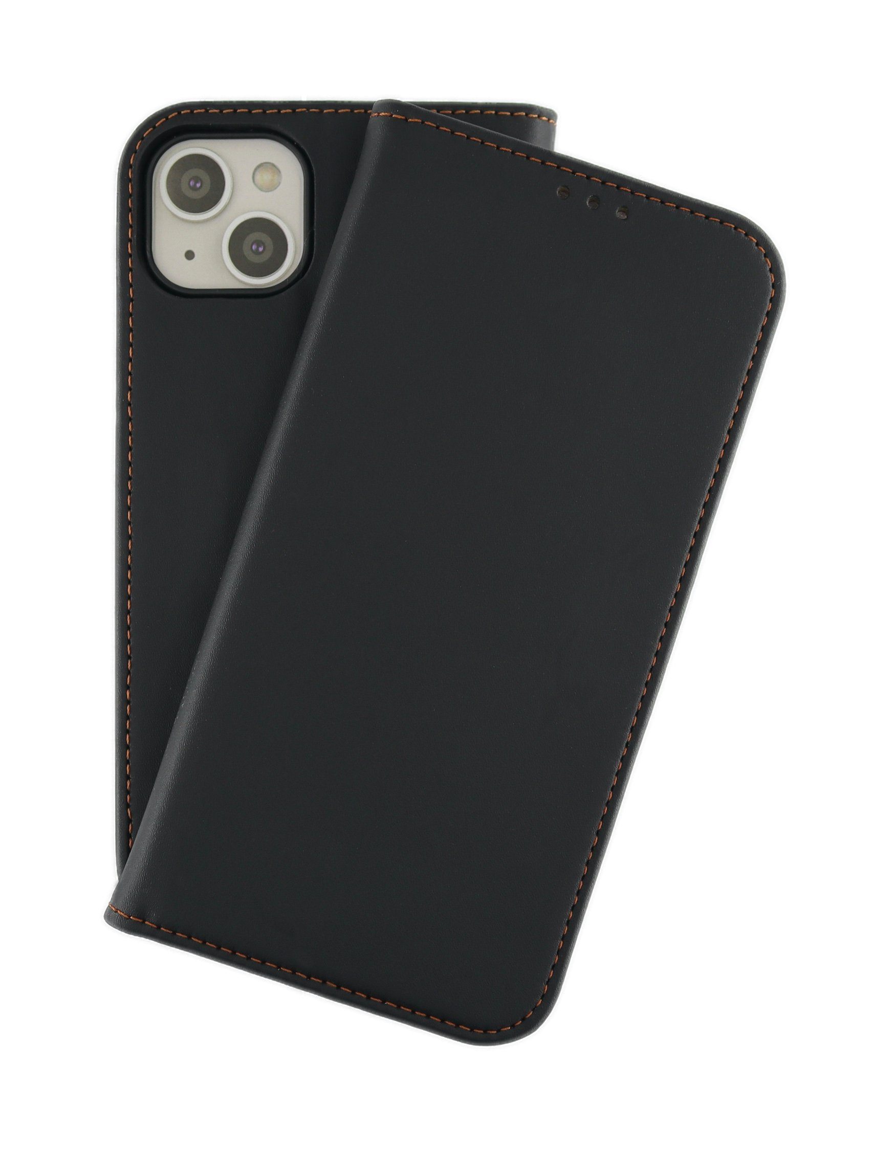 JAMCOVER Handyhülle Echt Leder Bookcase - Handytasche für Apple iPhone 14 Plus (17 cm/6,7 Zoll), Kartenfach und Standfunktion