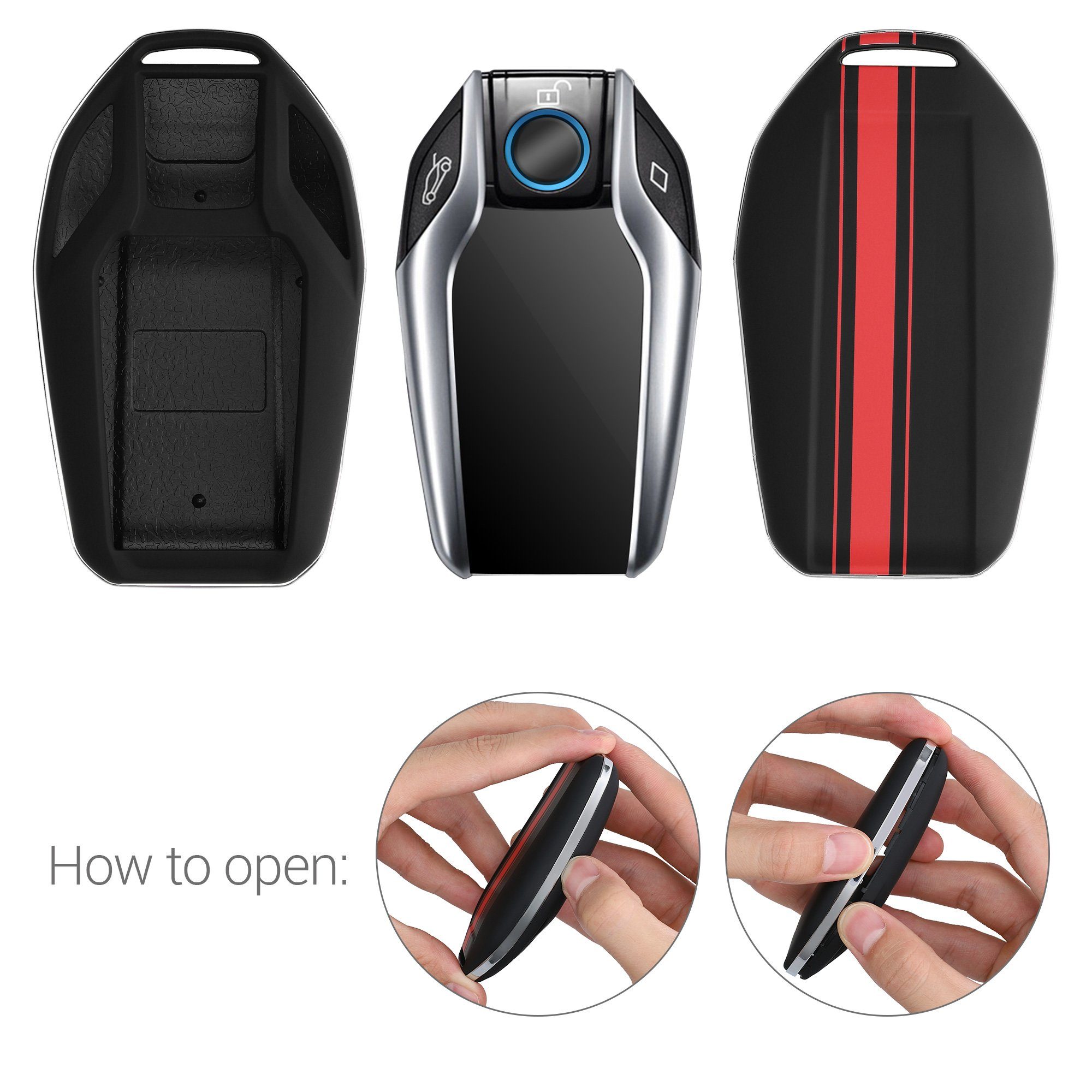Schutzhülle Schlüsselhülle BMW Hardcover BMW, kwmobile Hülle Schlüsseltasche für für Autoschlüssel
