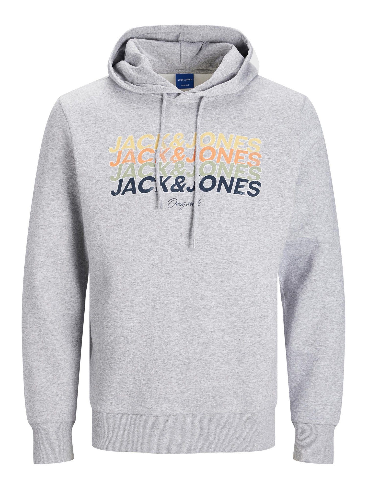 Jack & Jones Hoodie Kapuze mit Sweatshirt HOOD Pullover SWEAT grau JORBRADY