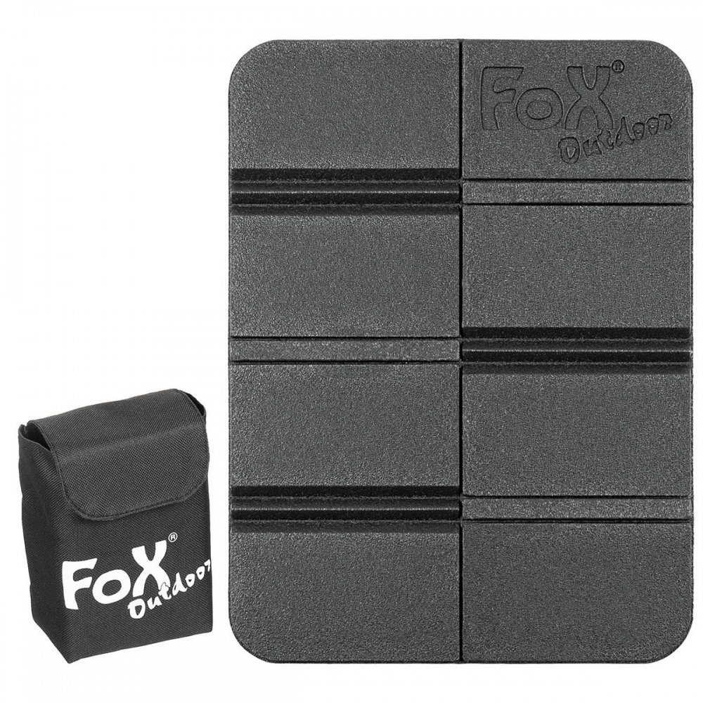 FoxOutdoor Sitzkissen Thermositzkissen, faltbar, Molle-Tasche, schwarz mit