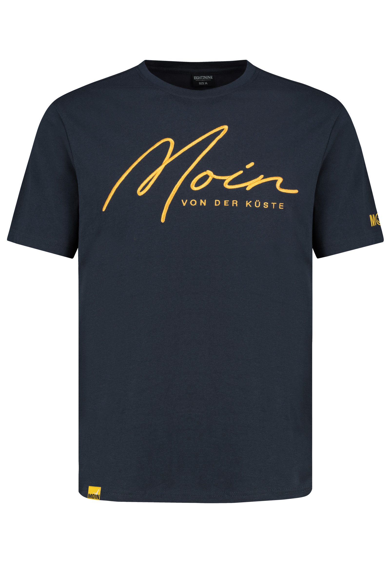 Eight2Nine T-Shirt Herren Rundhalsshirt mit Stickerei Baumwoll T-Shirt mit günstig online kaufen