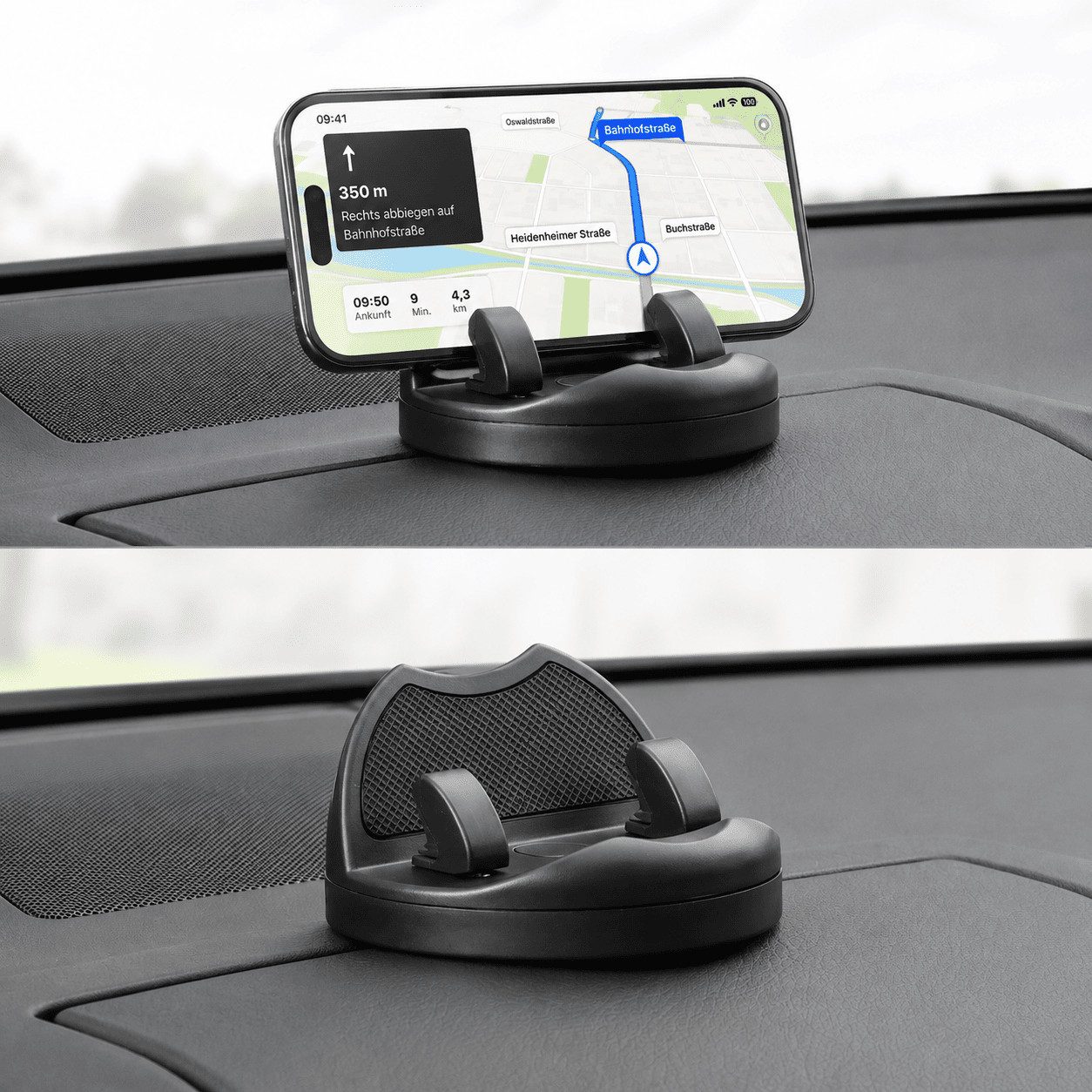 MidGard Smartphone-Halterung Cockpit Handyhalterung Armaturenbrett Autohalterung Smartphones Navi, (bis 6.90 Zoll)