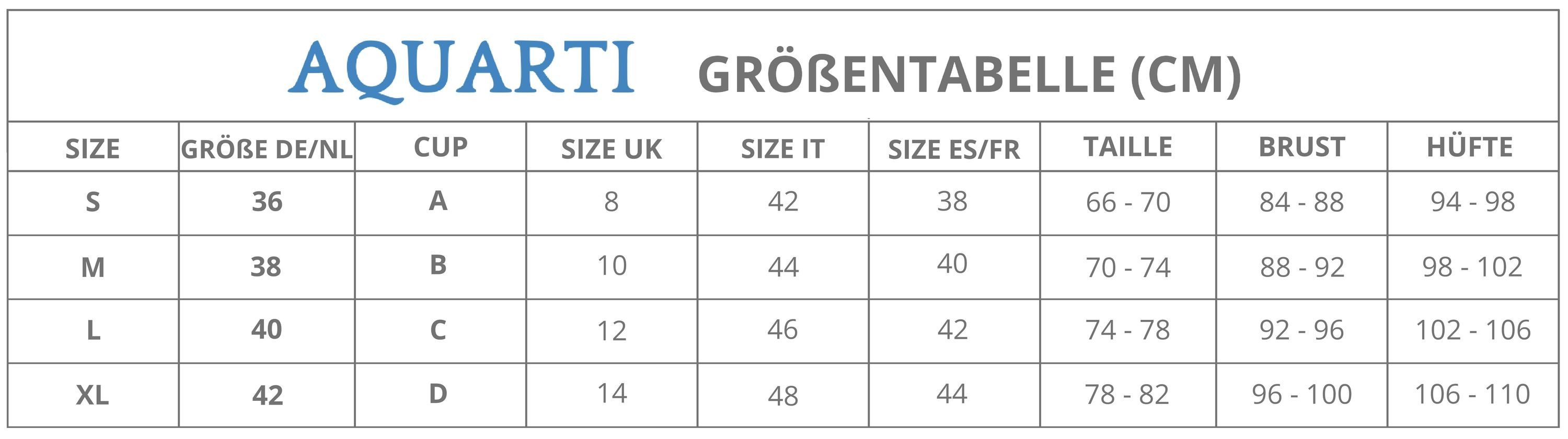 Aquarti Triangel-Bikini Bikini Oberteil Neckholder Push Up Padded Zum Binde günstig online kaufen