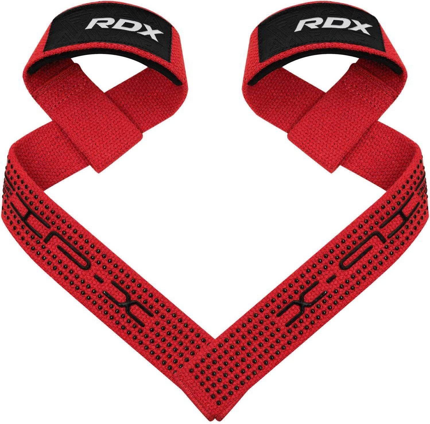 RDX Handgelenkschutz RDX Straps professionelle 60 Dotted cm Red Training, lange Lifting Strength
