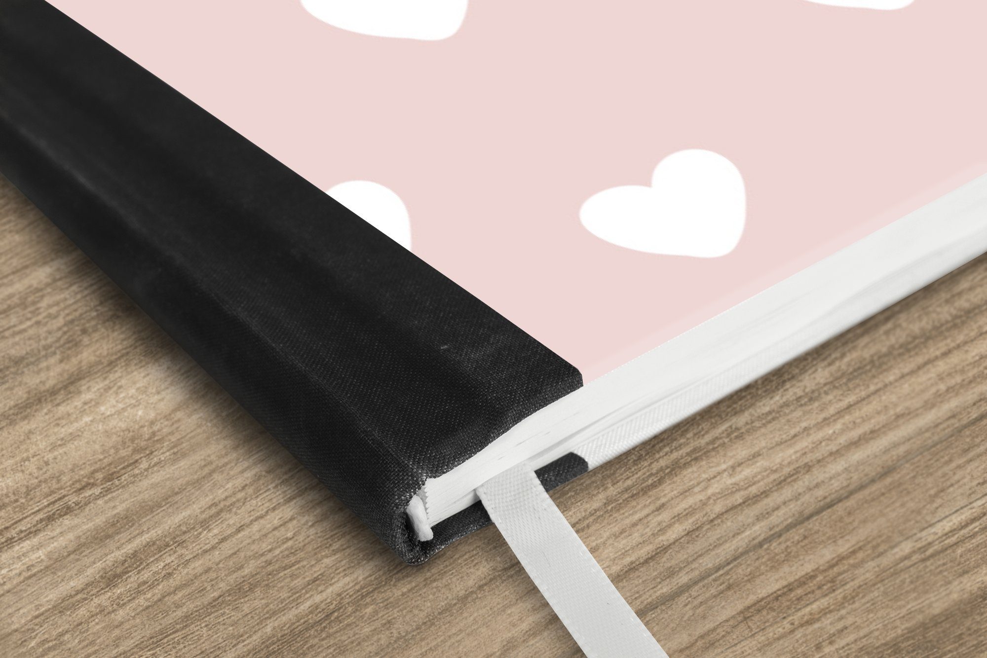 Thumbnail - MuchoWow Notizbuch Herz - Muster - Kinder - Rosa - Mädchen - Baby - Mädchen, Notebook, Notizblock a5, Tagebuch, Journal ...