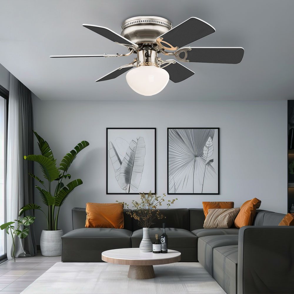 GLOBO LIGHTING Deckenventilator, LED Decken Ventilator Wohn Zimmer Lüfter RGB Fernbedienung