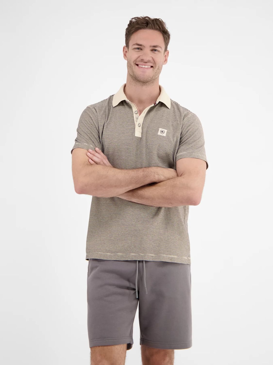 LERROS Poloshirt NOS (1-tlg) Poloshirt, kurzarm, Finelinerstreifen-Optik günstig online kaufen