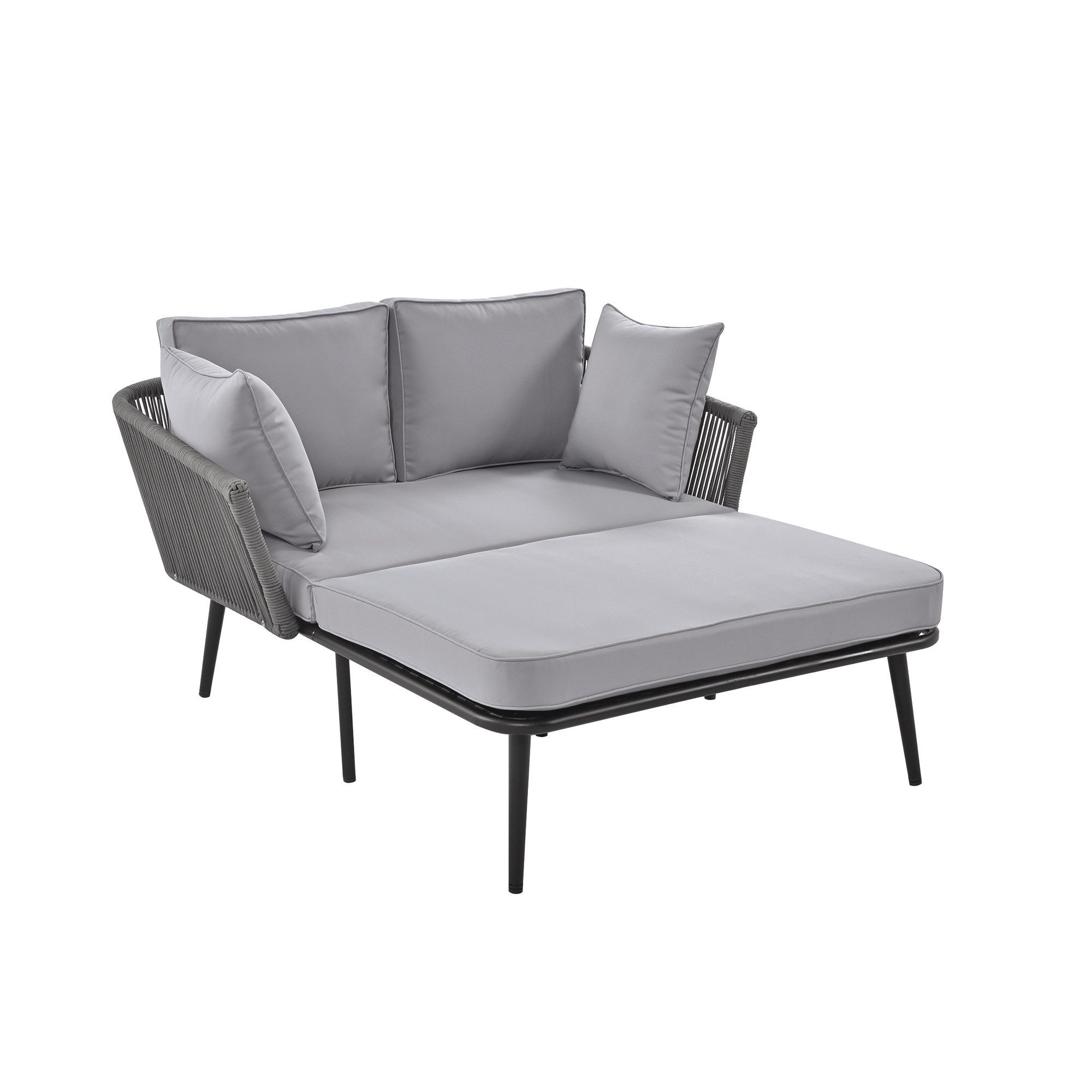 i@home Gartensofa, UV-beständig, 10 cm dicke Auflagen 1 Teile, Gartenlounge-Set, Sonnenliege Outdoor, für Entspannung & Sonnenbaden