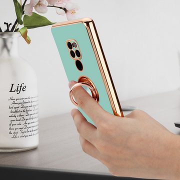 Cadorabo Handyhülle Huawei MATE 20 Huawei MATE 20, Schutzhülle - TPU Silikon Hülle - mit Kameraschutz und Ring