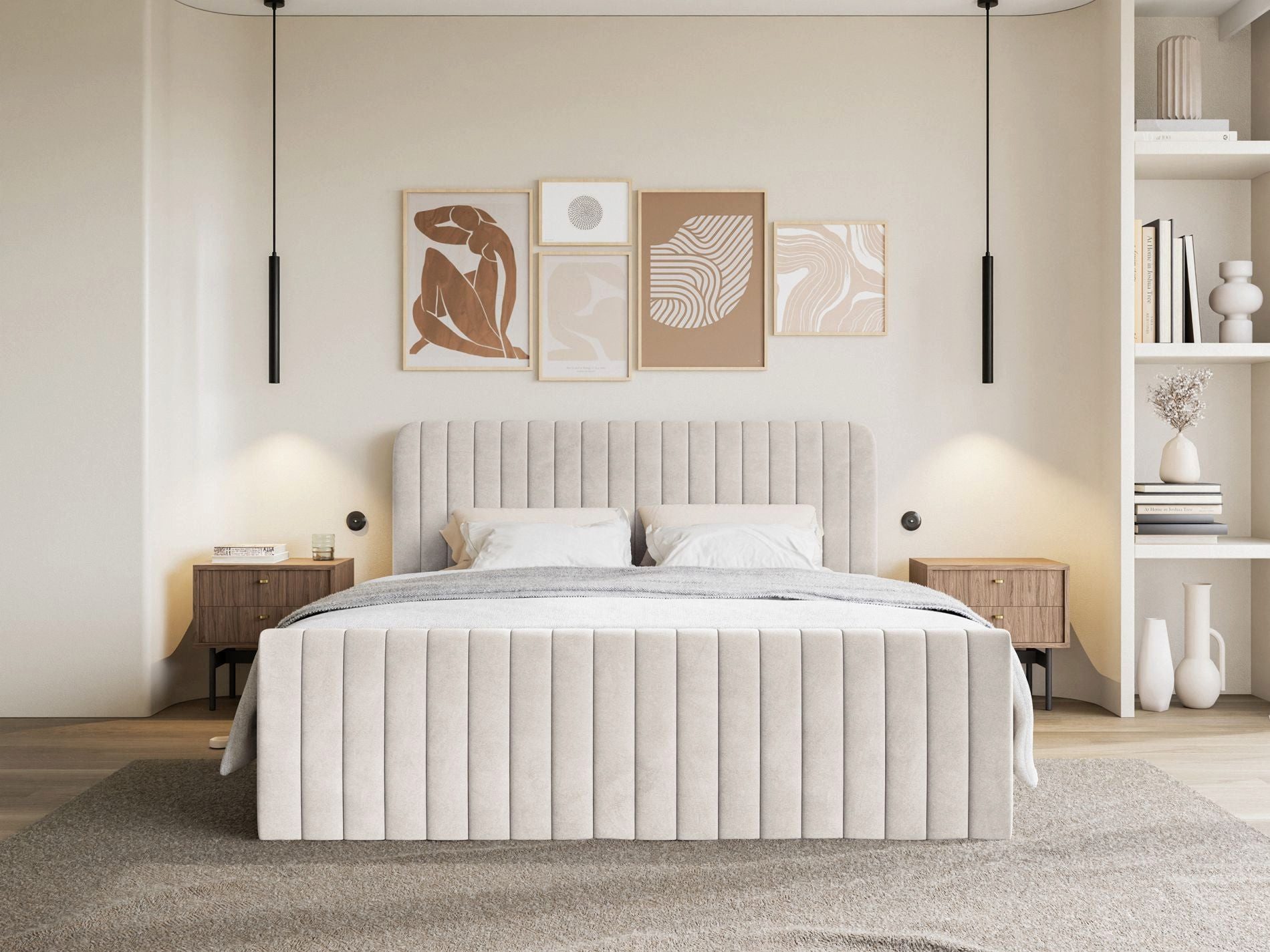 Selsey Boxbett SALIANO, Polsterbett mit Bettkasten, Matratze & Topper, Samt oder Chenille