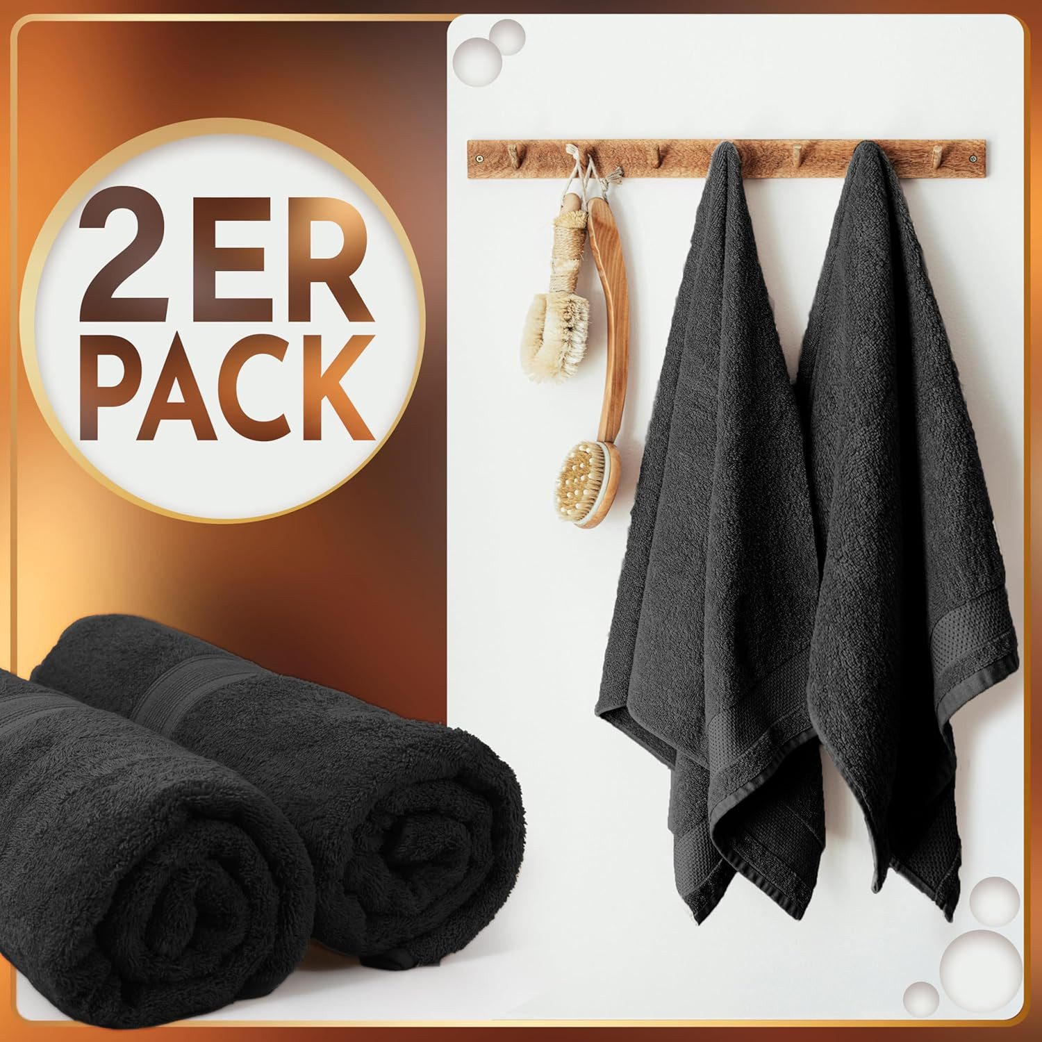 NatureMark Saunatuch Saunatuch 500gsm, 100% Baumwolle (2-St), Premium Quali günstig online kaufen